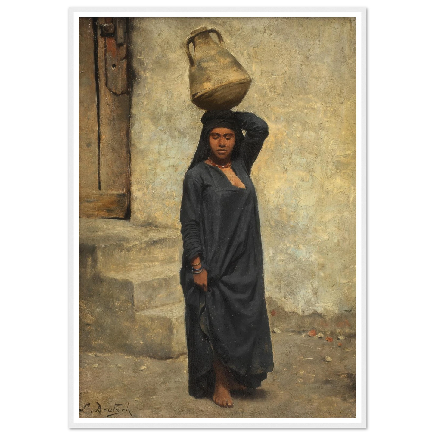 An Egyptian water carrier Art Print | Ludwig Deutsch-Quipham Collections