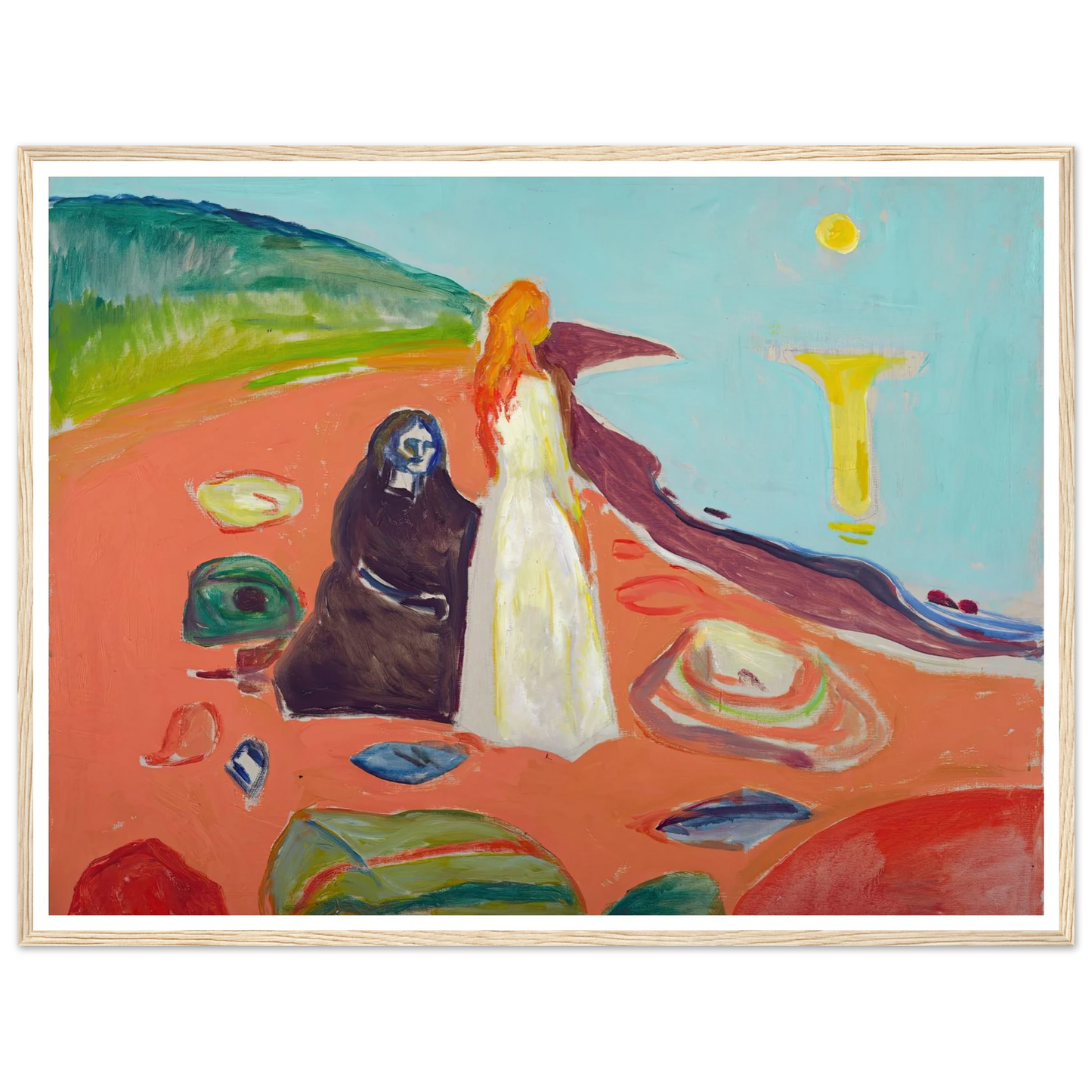 Two Women on the Shore II (1933–35) Art Print | Edvard Munch-Quipham Collections