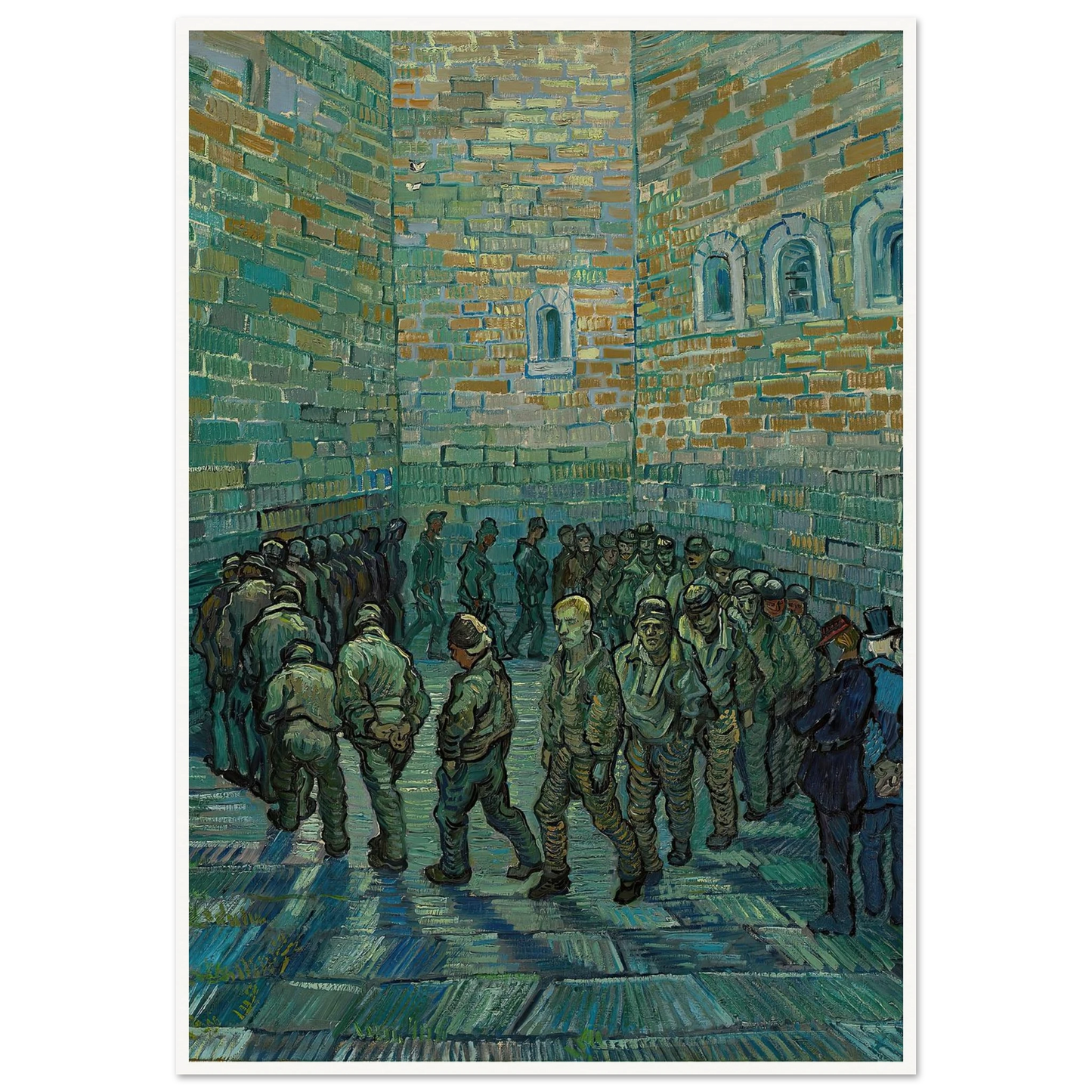 The Prison Courtyard (1890) Art Print | Vincent van Gogh-Quipham Collections