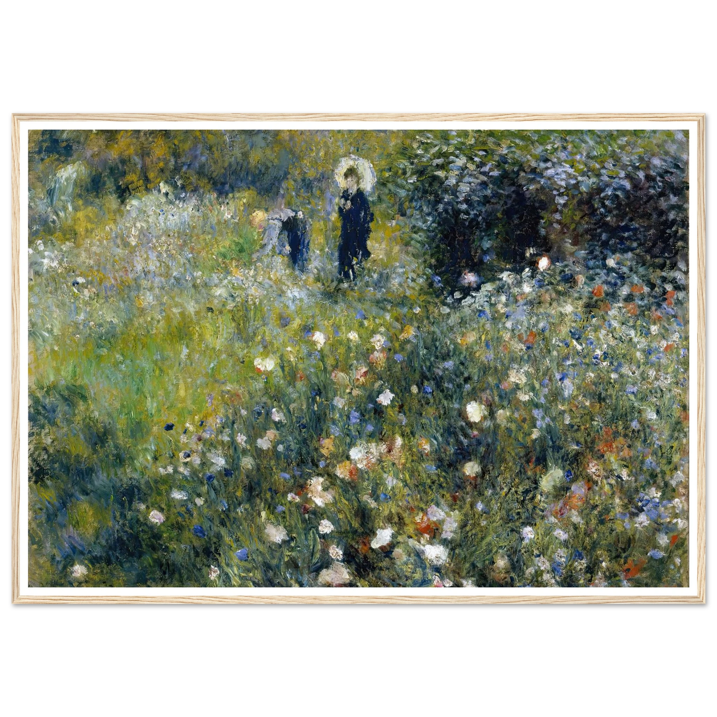 Woman with a Parasol in a Garden (1875) Art Print | Pierre Auguste Renoir-Quipham Collections