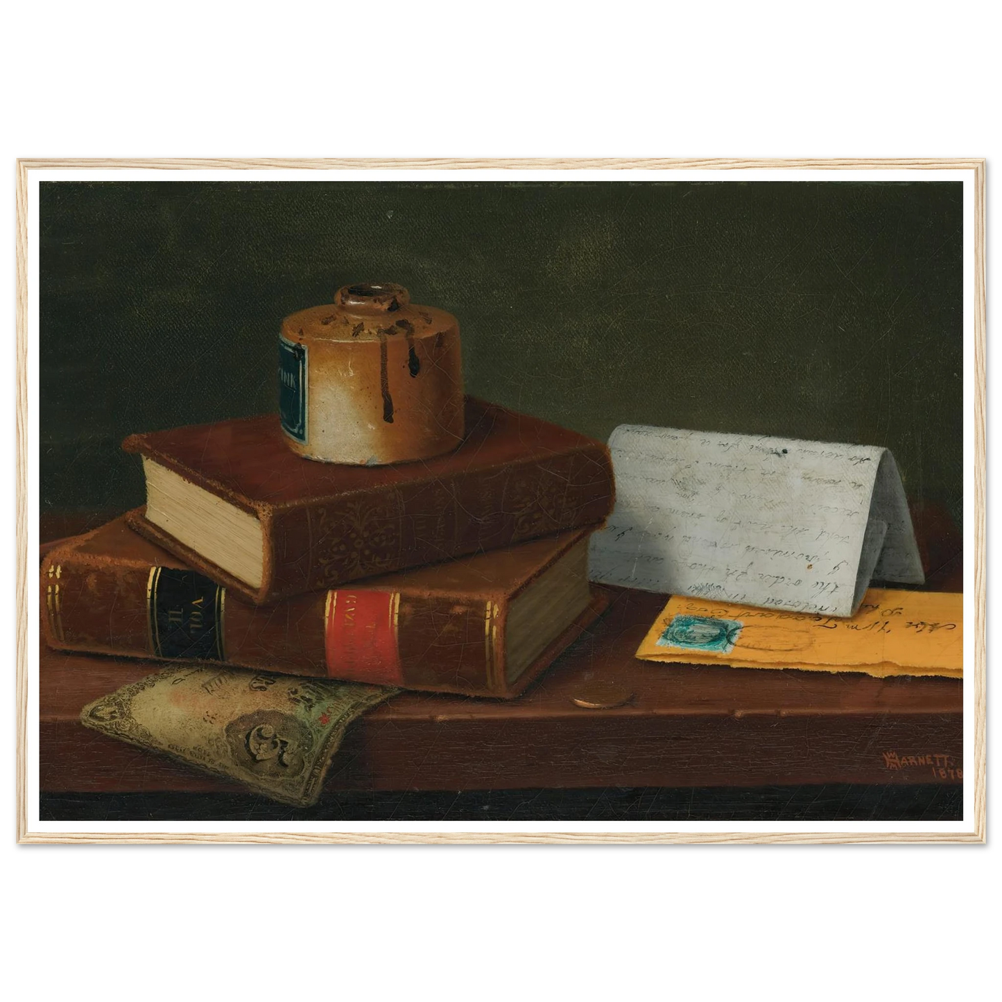Still Life With Letter To Mr. William Taggart, Esq. (1878) Art Print | William Michael Harnett-Quipham Collections