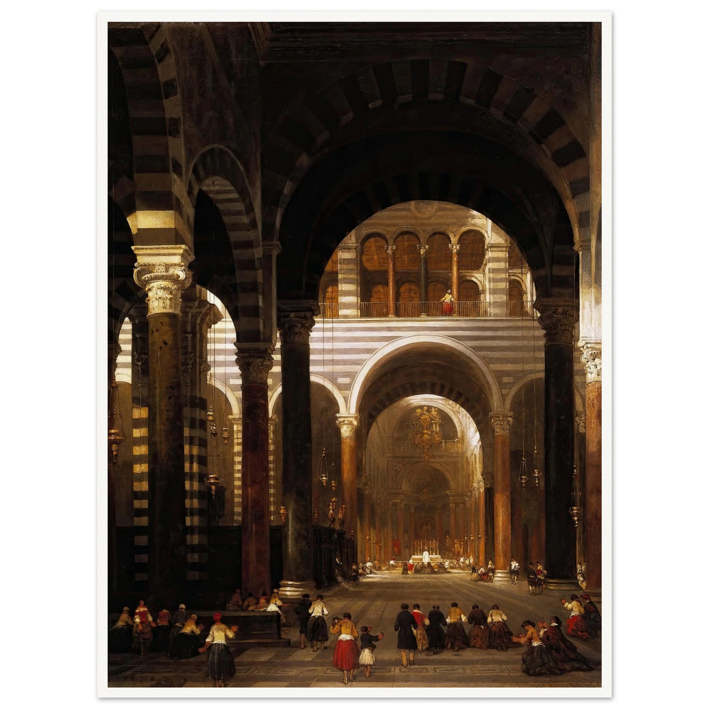 Interior of the Cathedral, Pisa. (1859) Art Print | David Roberts-Quipham Collections