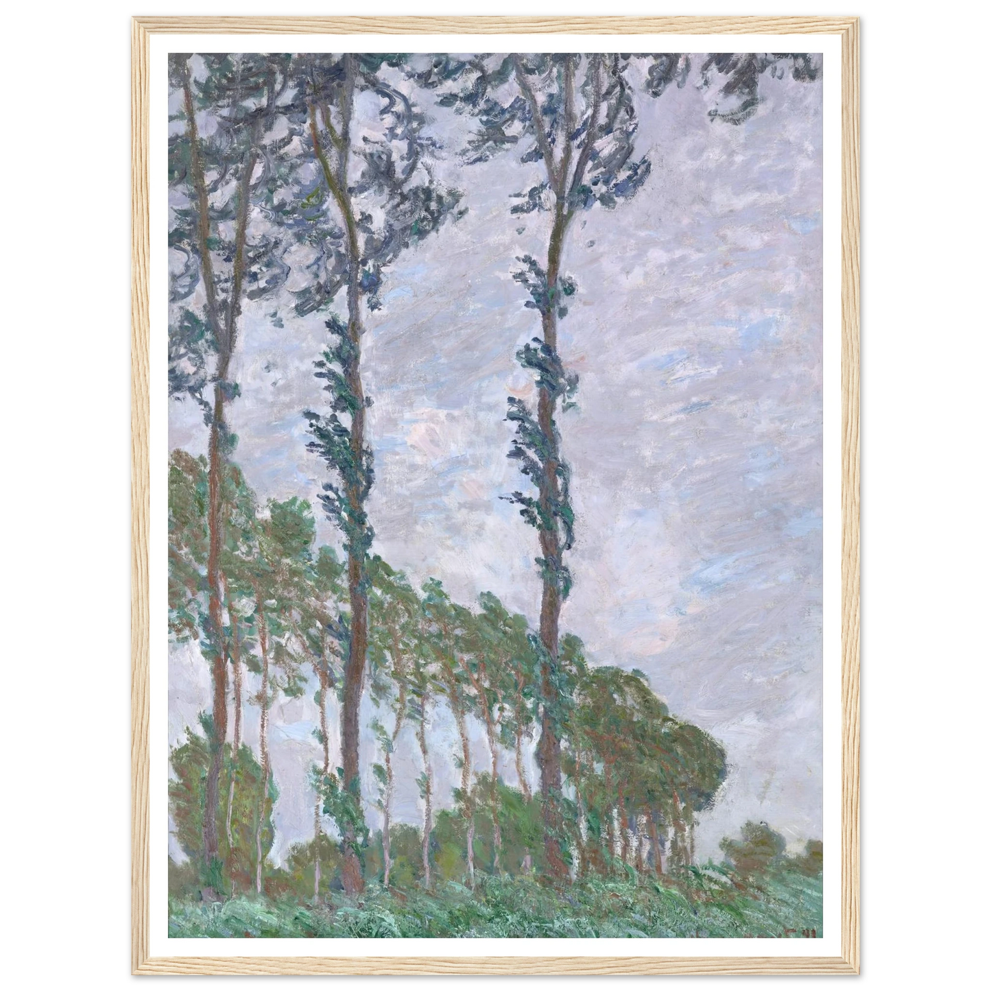 Wind Effect, Series of The Poplars (1891) Art Print | Claude Monet-Quipham Collections