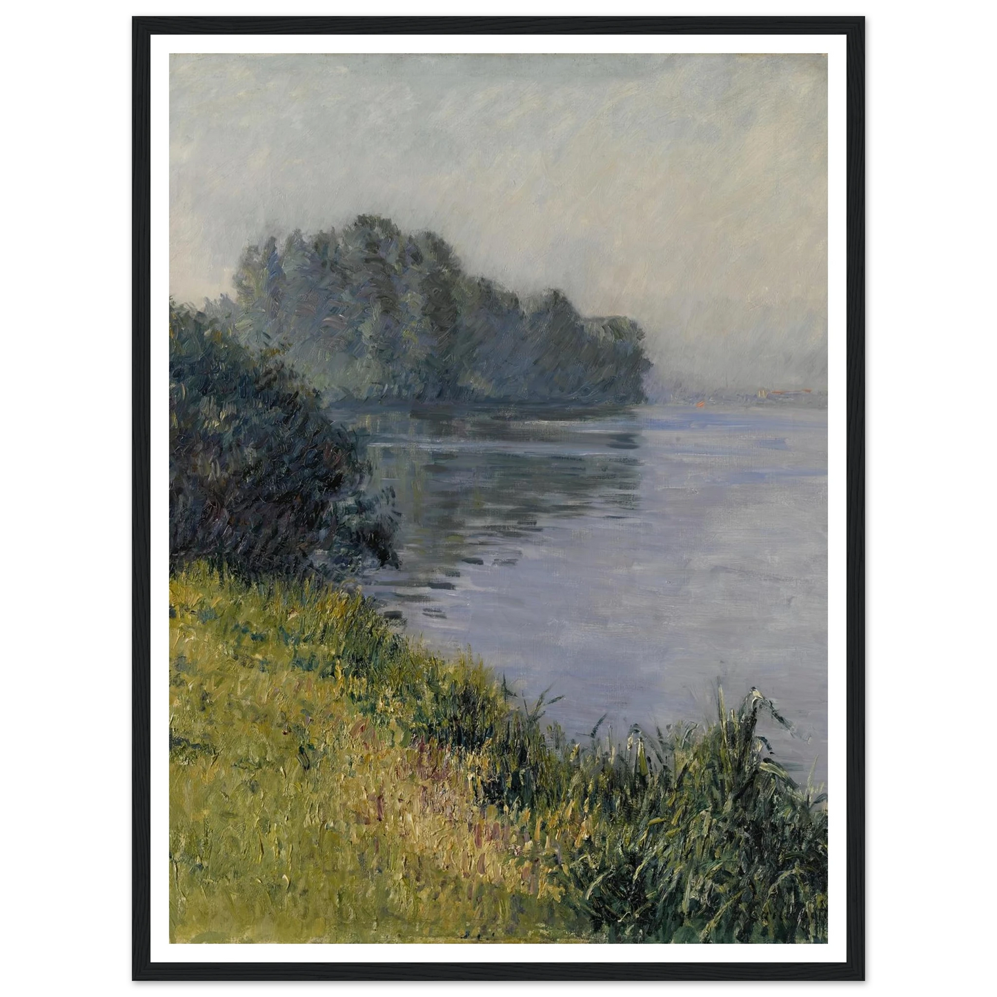 La Seine à l’Île Marante par temps brumeux (1891) Art Print | Gustave Caillebotte-Quipham Collections