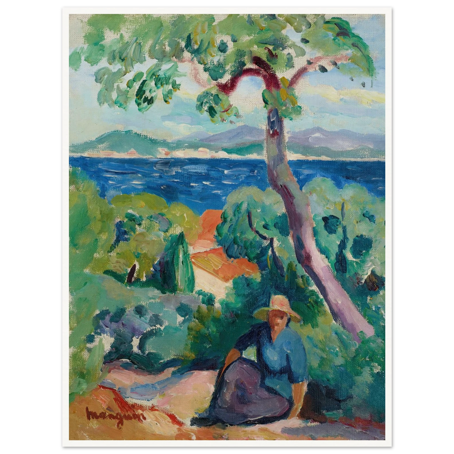 Le Chemin derrière l’Oustalet, Saint-Tropez (1919) Art Print | Henri Manguin-Quipham Collections