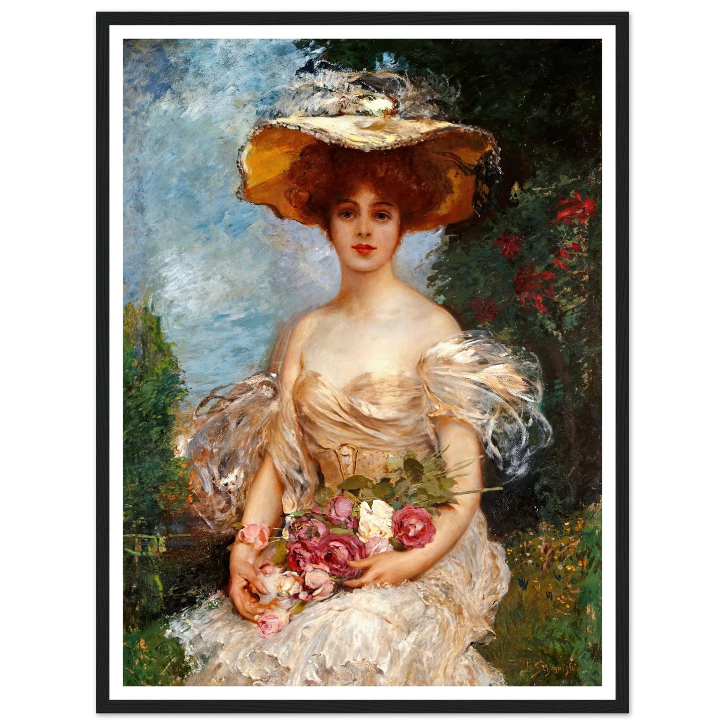 A portrait of an elegant woman Art Print | Leopold Schmutzler-Quipham Collections