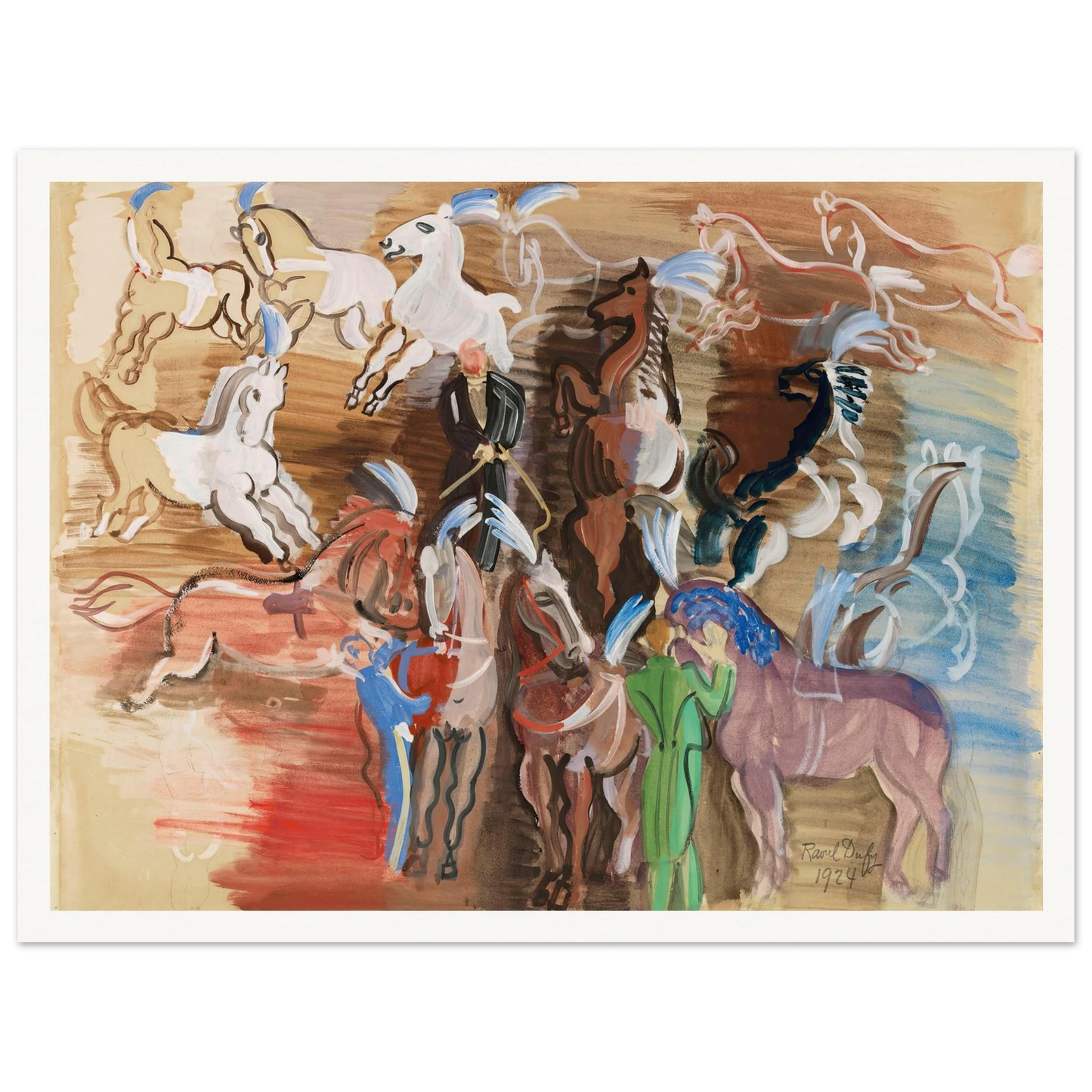 Chevaux de cirque (1924) Art Print | Raoul Dufy-Quipham Collections