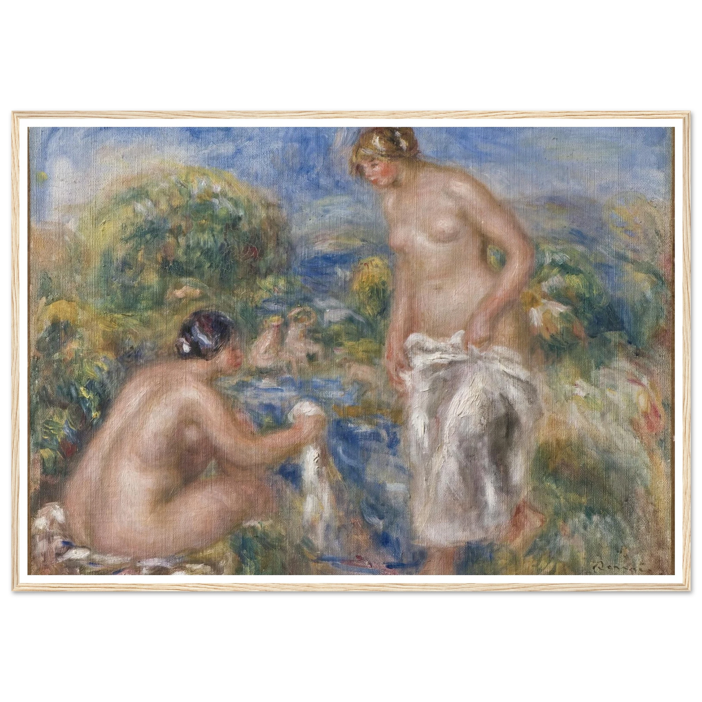 Bathing Women Art Print | Pierre Auguste Renoir-Quipham Collections