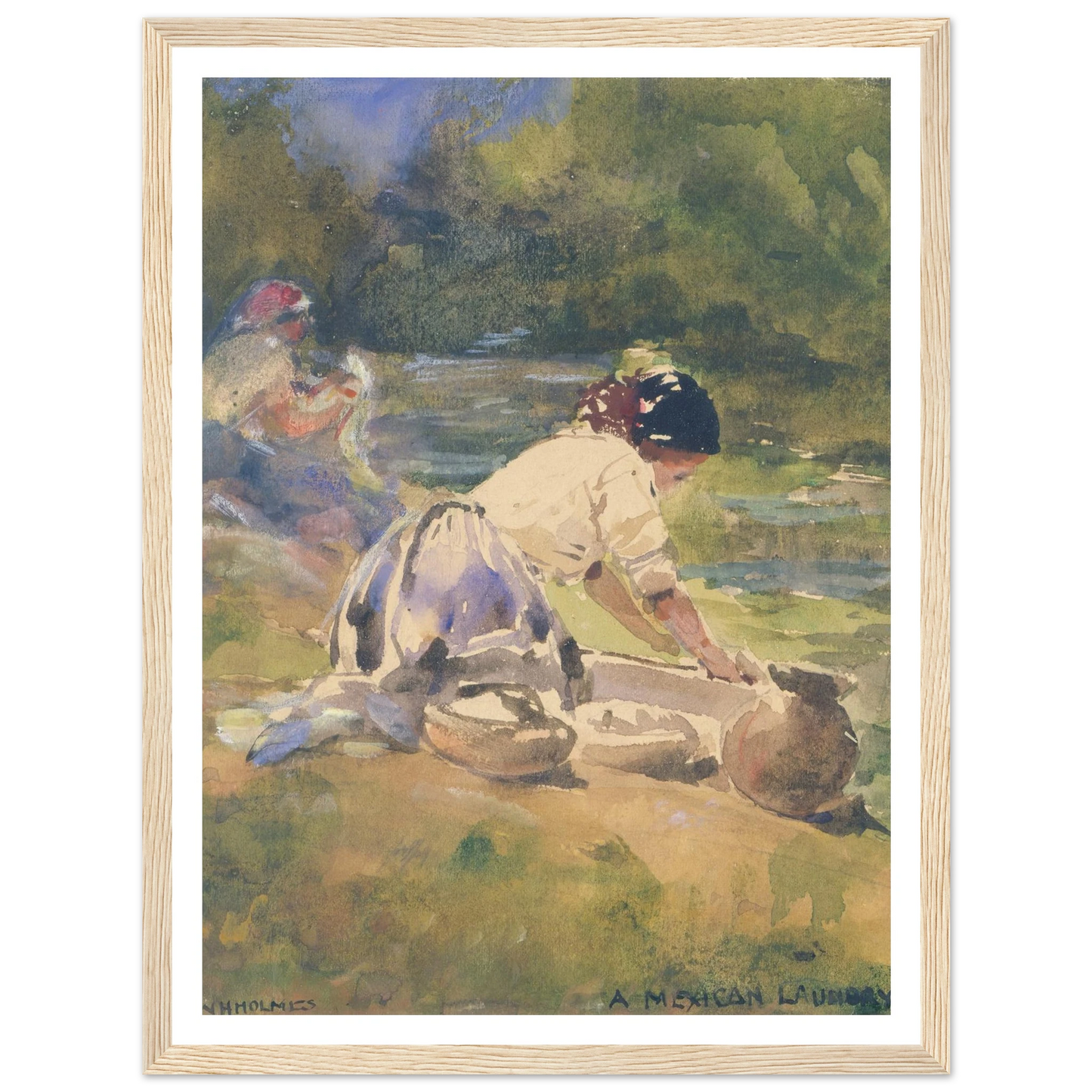A Mexican Laundry (1895) Art Print | William Henry Holmes-Quipham Collections