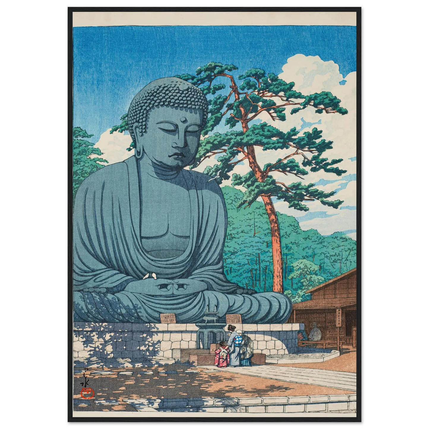 Kamakura daibutsu (The Great Buddha at Kamamura) (1930) Art Print | Kawase Hasui-Quipham Collections