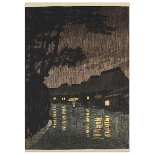 Soshu Maekawa no ame (Rain at Maekawa, Sagami Province) (1932) Art Print | Kawase Hasui-Quipham Collections