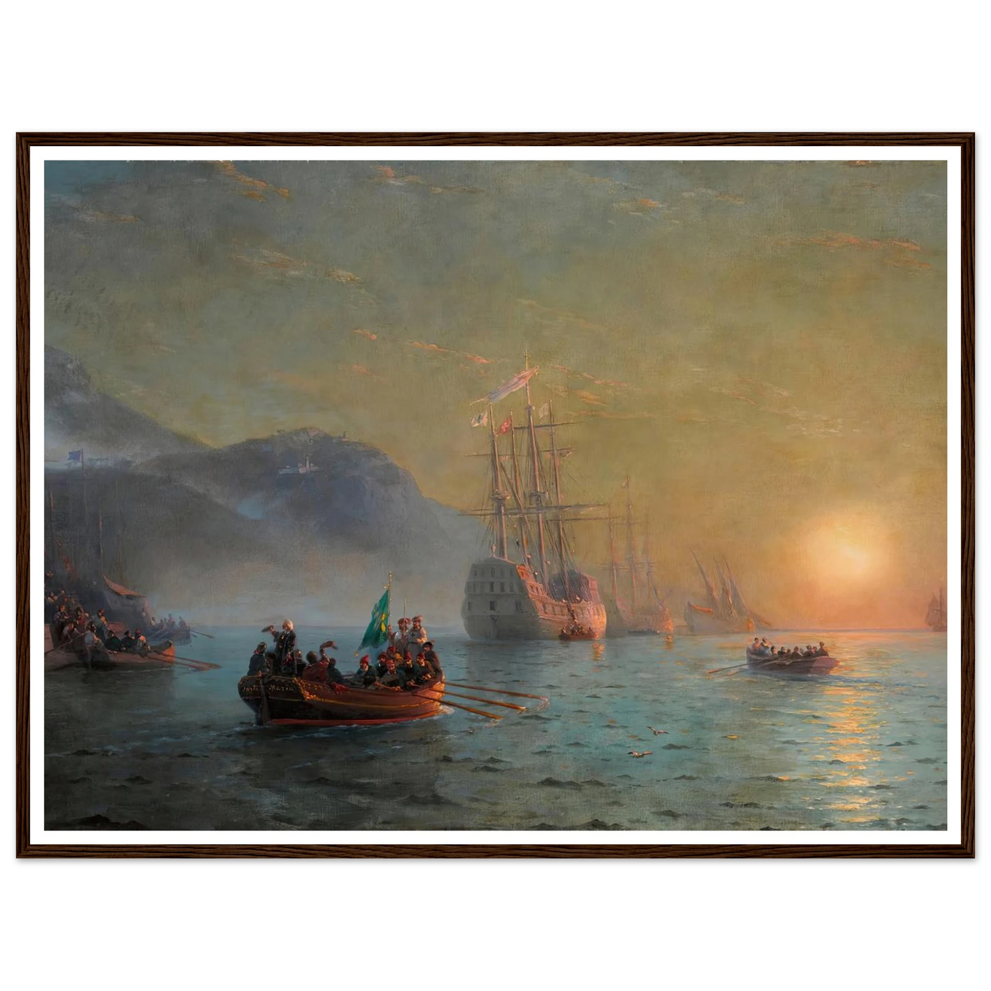 Columbus’ Farewell before Starting on his Voyage from Port Palos in Spain (1892) Art Print | Ivan Konstantinovich Aivazovsky-Quipham Collections