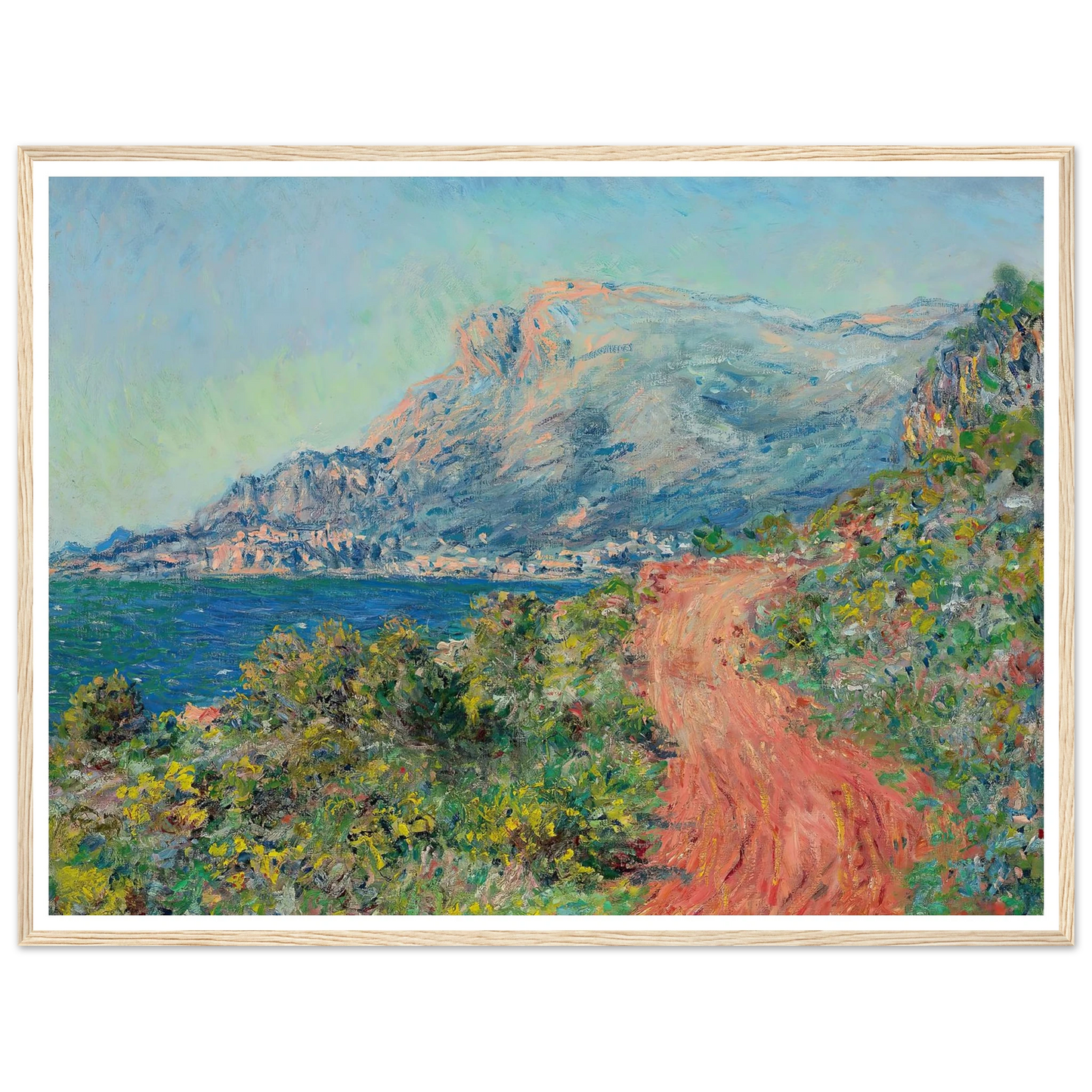 La route rouge près de Menton (1884) Art Print | Claude Monet-Quipham Collections