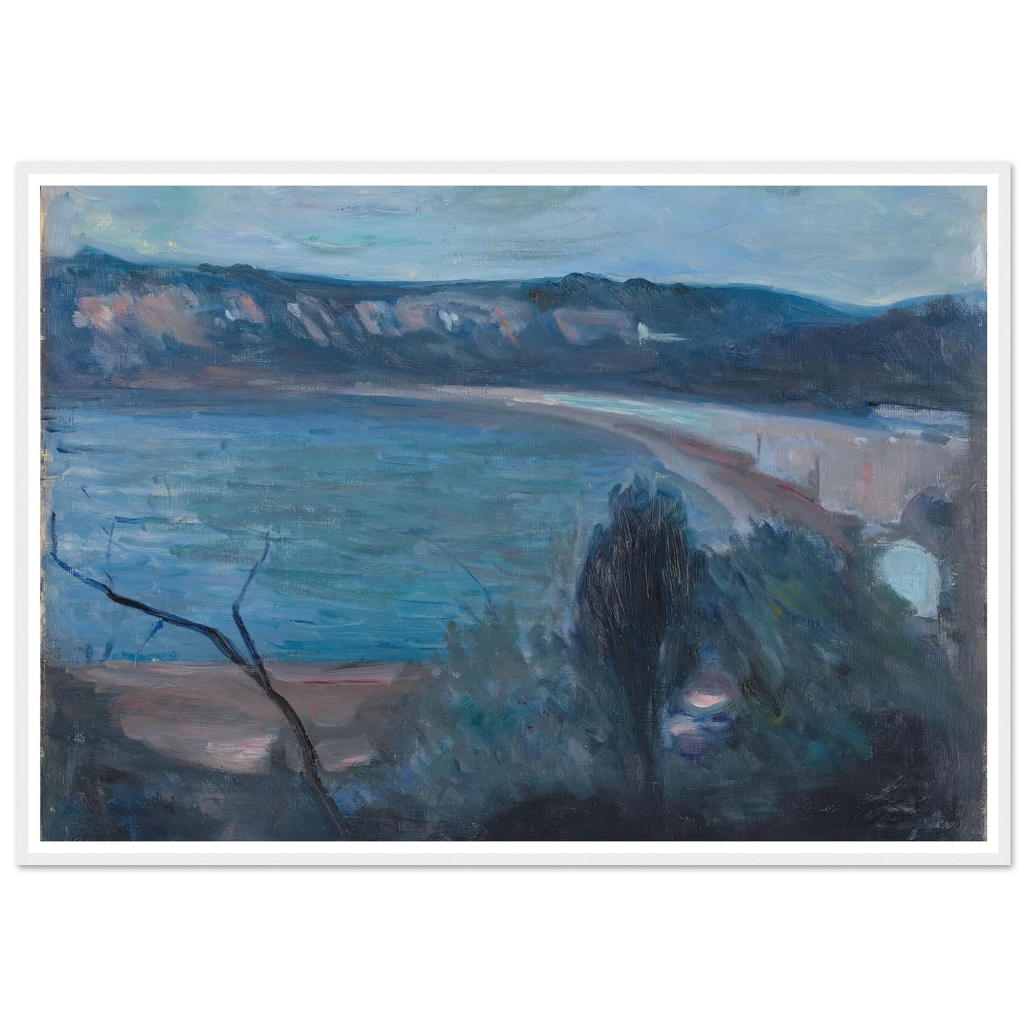 Moonlight by the Mediterranean (1891) Art Print | Edvard Munch-Quipham Collections
