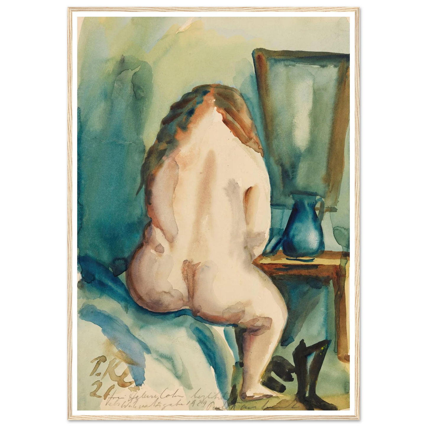Interieur mit weiblichem Rückenakt (1921) Art Print | Paul Kleinschmidt-Quipham Collections