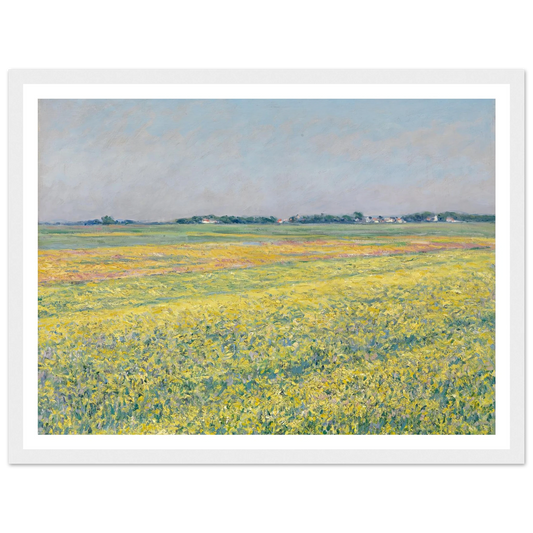 The plain of Gennevilliers, yellow fields Art Print | Gustave Caillebotte-Quipham Collections