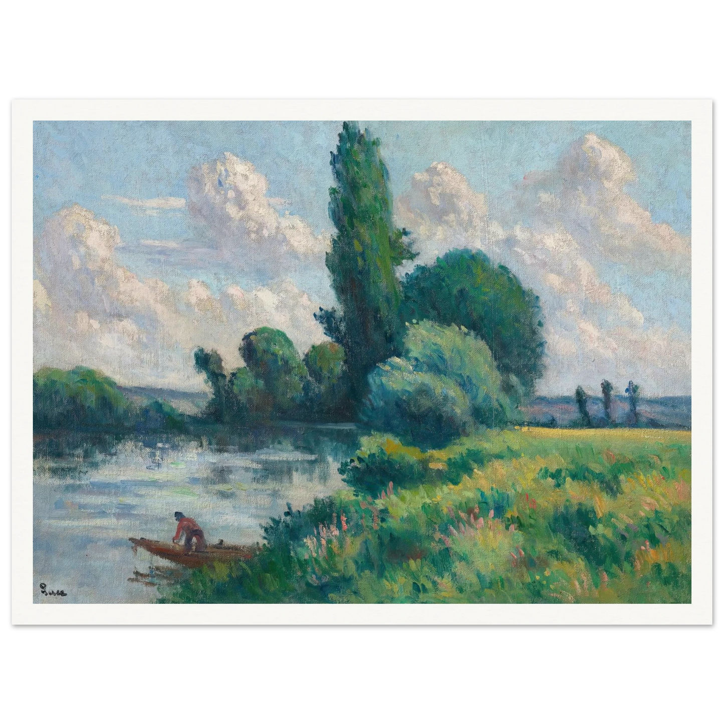 Rolleboise, Le petit bras de Seine Art Print | Maximilien Luce-Quipham Collections