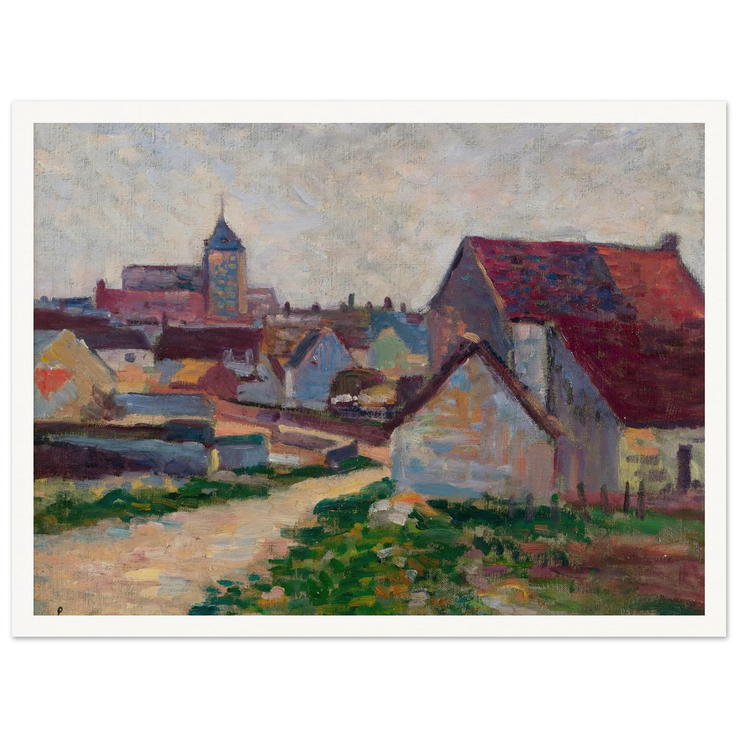 Le Village De Conche-Sur-Condoires (1897) Art Print | Maximilien Luce-Quipham Collections