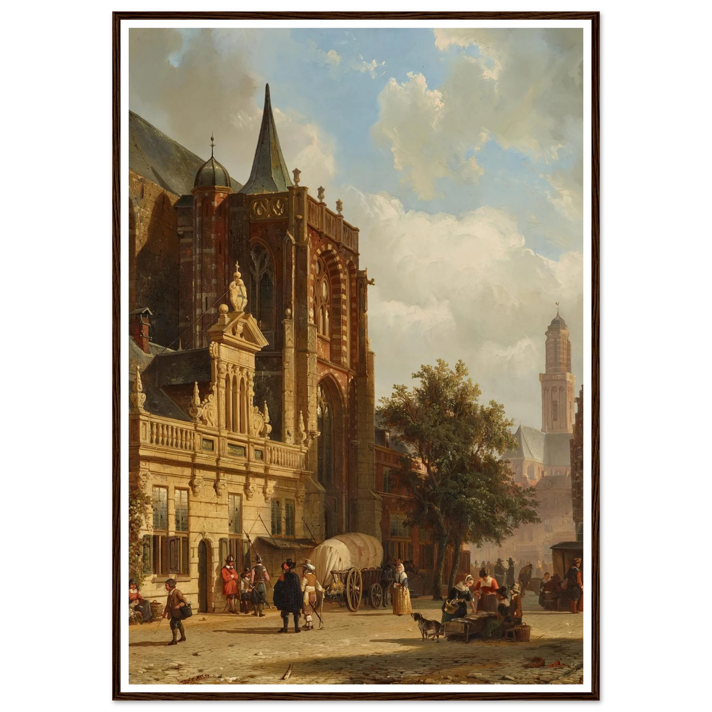 Der Grote Markt in Zwolle (1869) Art Print | Cornelis Springer-Quipham Collections