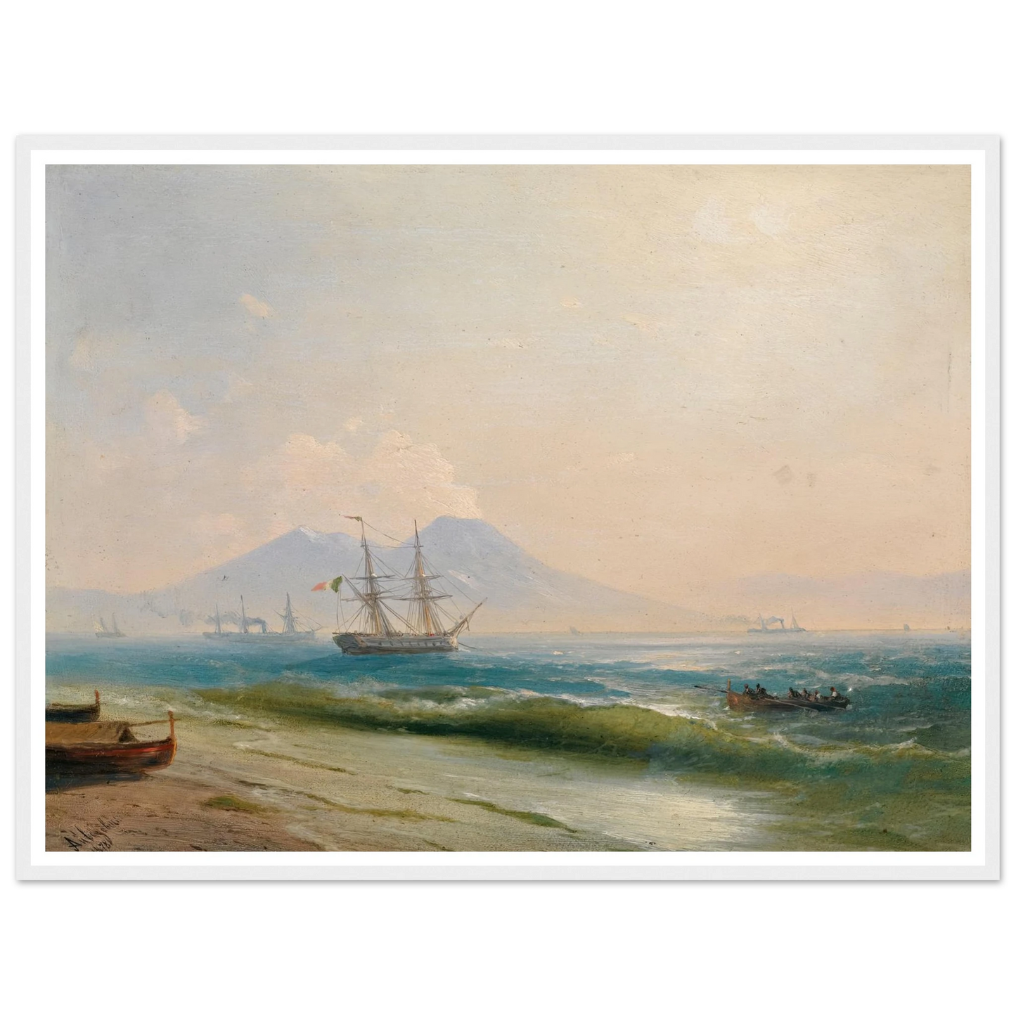 View Of Mount Vesuvius (1878) Art Print | Ivan Konstantinovich Aivazovsky-Quipham Collections