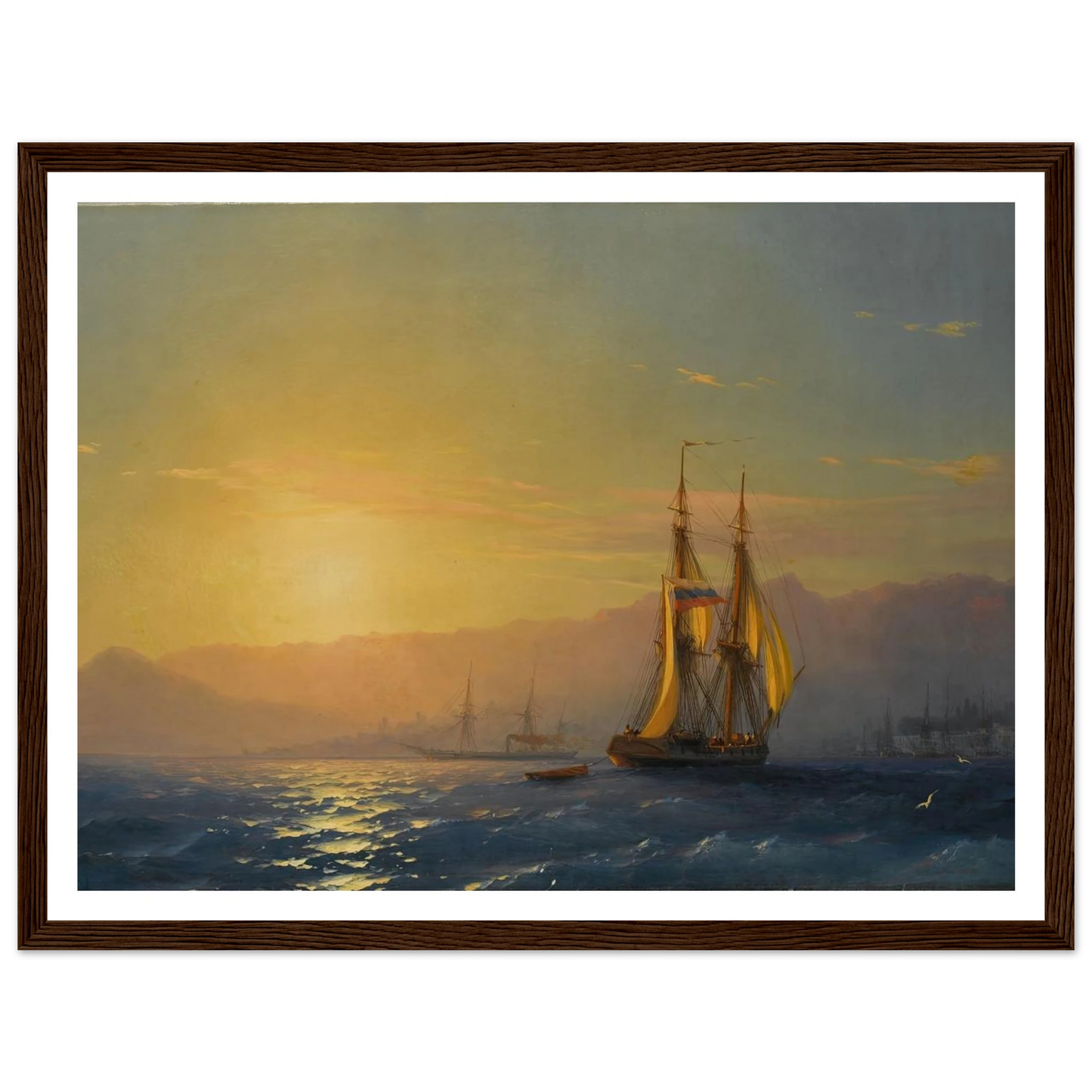 Sunset at sea (1877) Art Print | Ivan Konstantinovich Aivazovsky-Quipham Collections