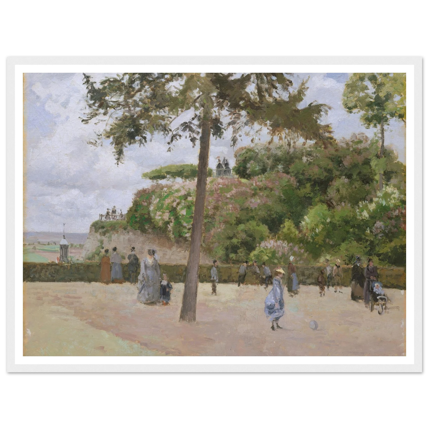 The Public Garden at Pontoise (1874) Art Print | Camille Pissarro-Quipham Collections