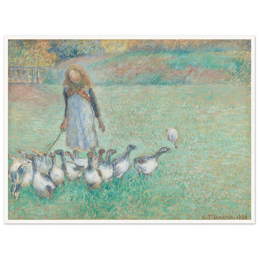Petite gardeuse d’oies (1886) Art Print | Camille Pissarro-Quipham Collections