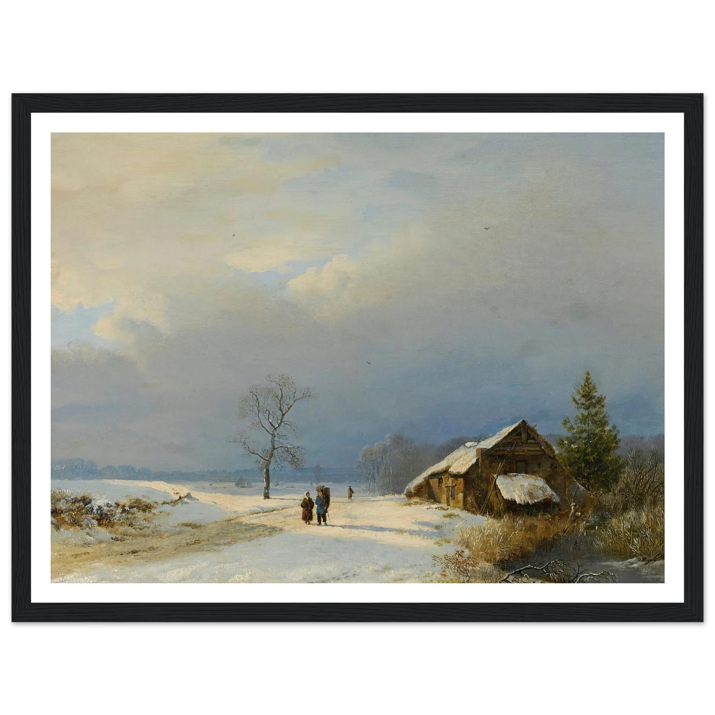 Dutch winter in the Gooi (1828) Art Print | Barend Cornelis Koekkoek-Quipham Collections