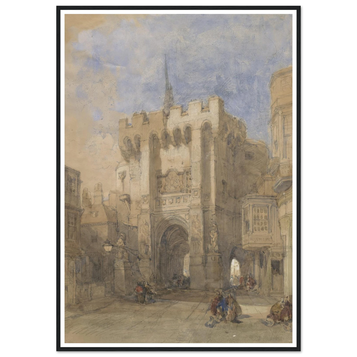 Bargate, Southampton (1828) Art Print | David Roberts-Quipham Collections