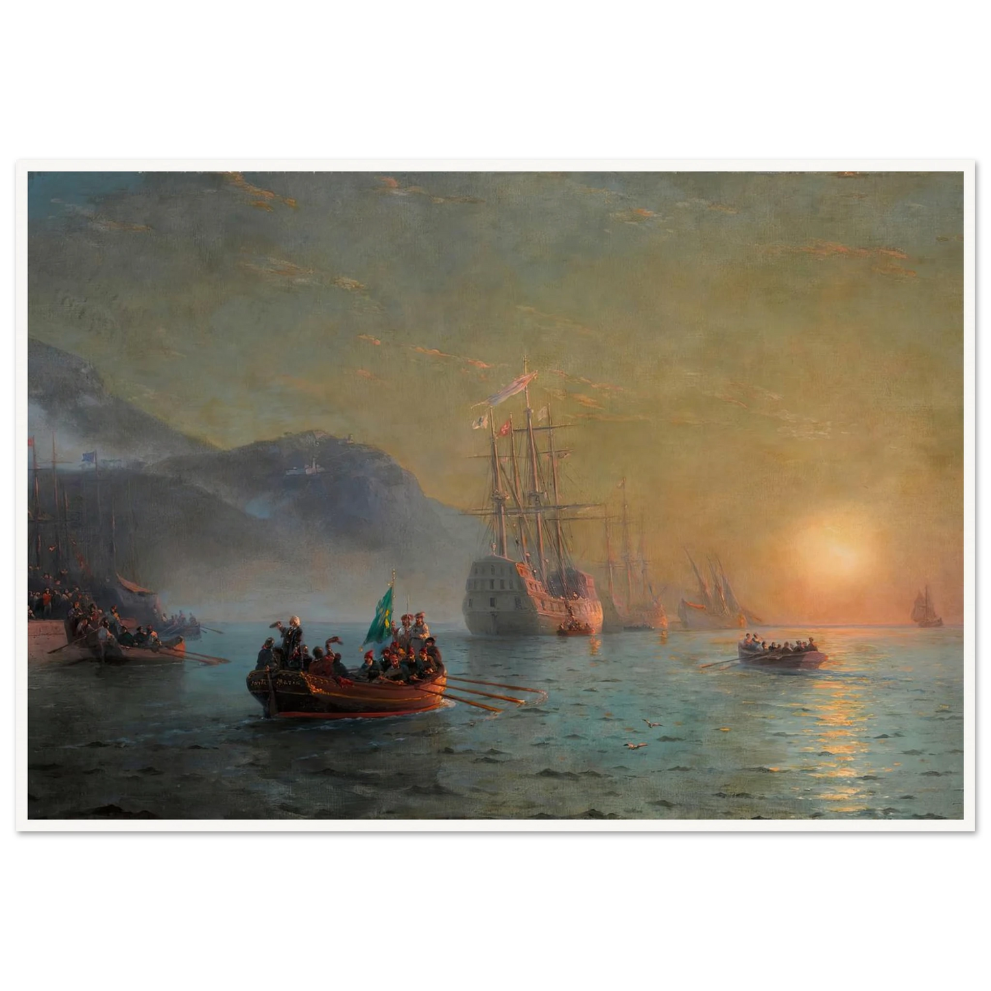 Columbus’ Farewell before Starting on his Voyage from Port Palos in Spain (1892) Art Print | Ivan Konstantinovich Aivazovsky-Quipham Collections