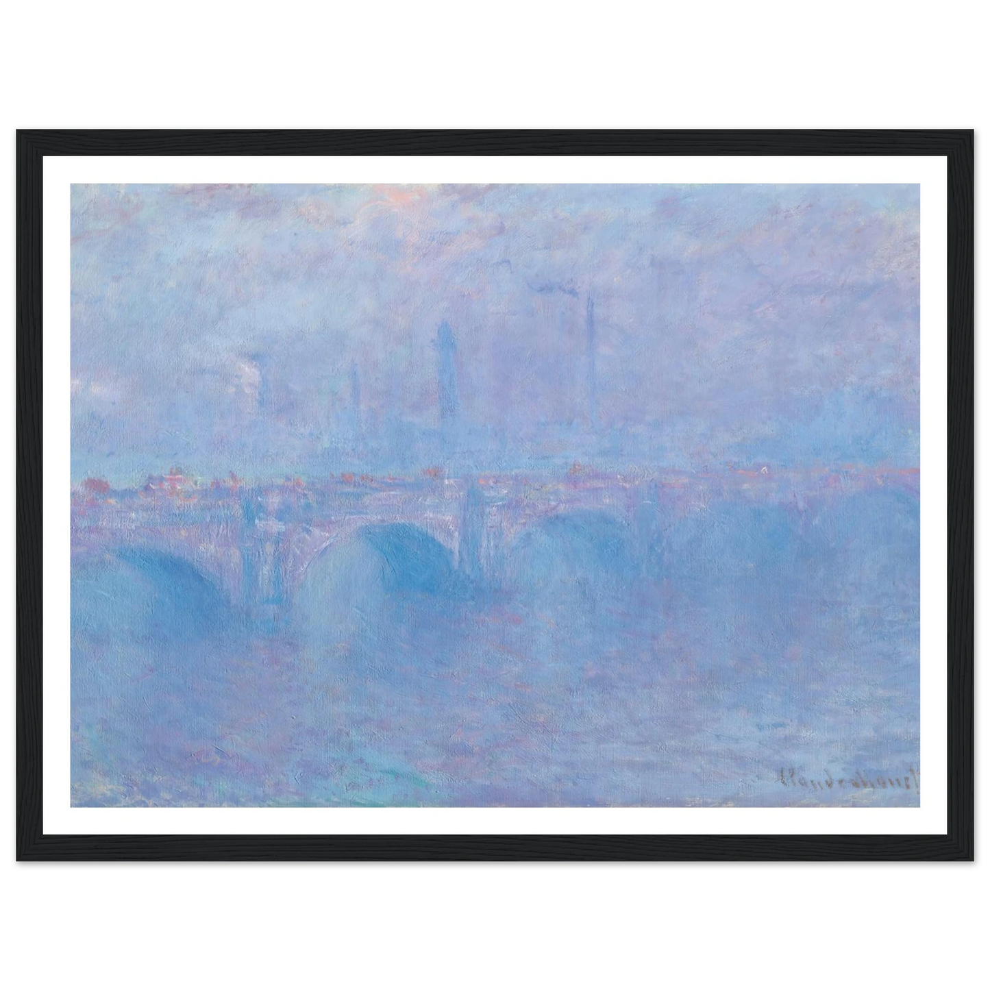 Waterloo Bridge, effet de brouillard (1903) Art Print | Claude Monet-Quipham Collections