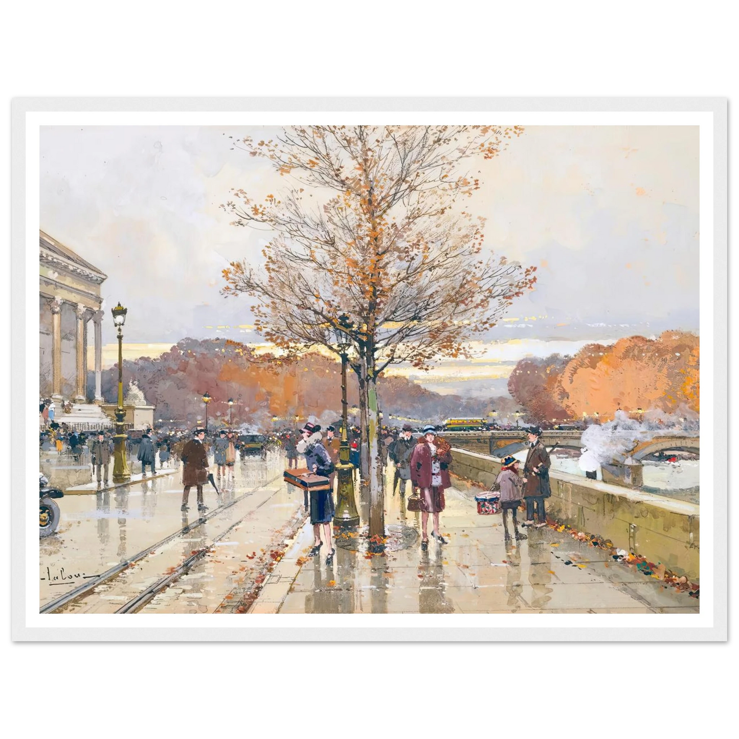L’assemblée Nationale Et Le Pont De La Concorde Art Print | Eugene Galien Laloue-Quipham Collections