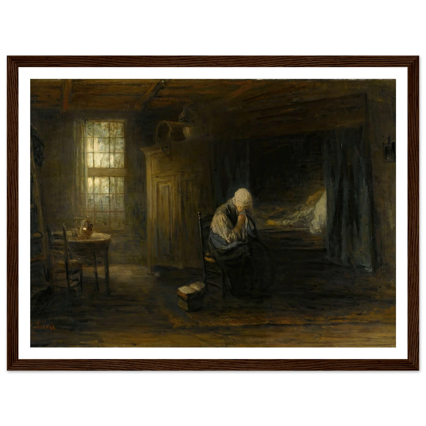 ‘Alone in the World’ (1878) Art Print | Jozef Israels-Quipham Collections