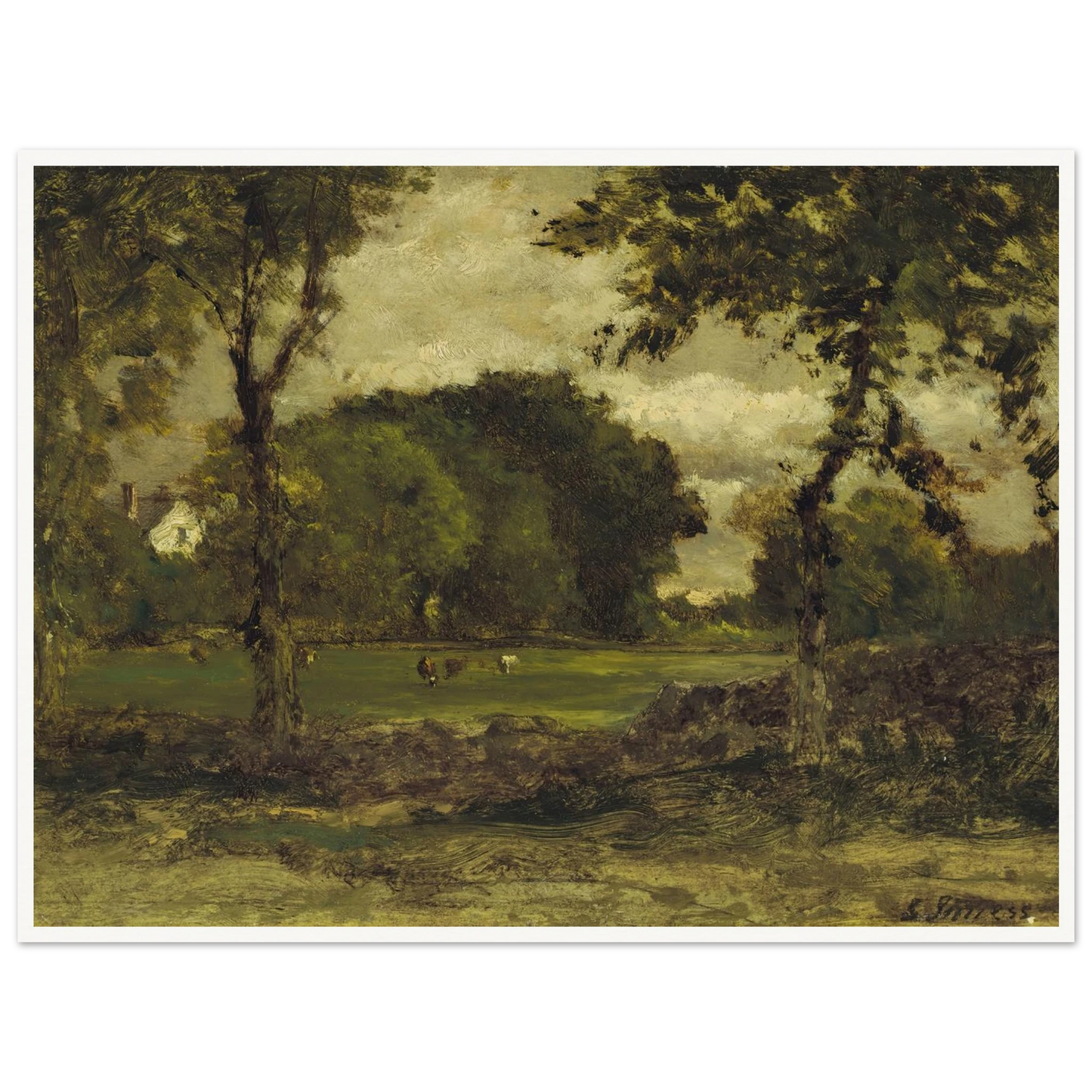 Medfield, Massachusetts (A Medfield Farm) (circa 1866) Art Print | George Inness-Quipham Collections