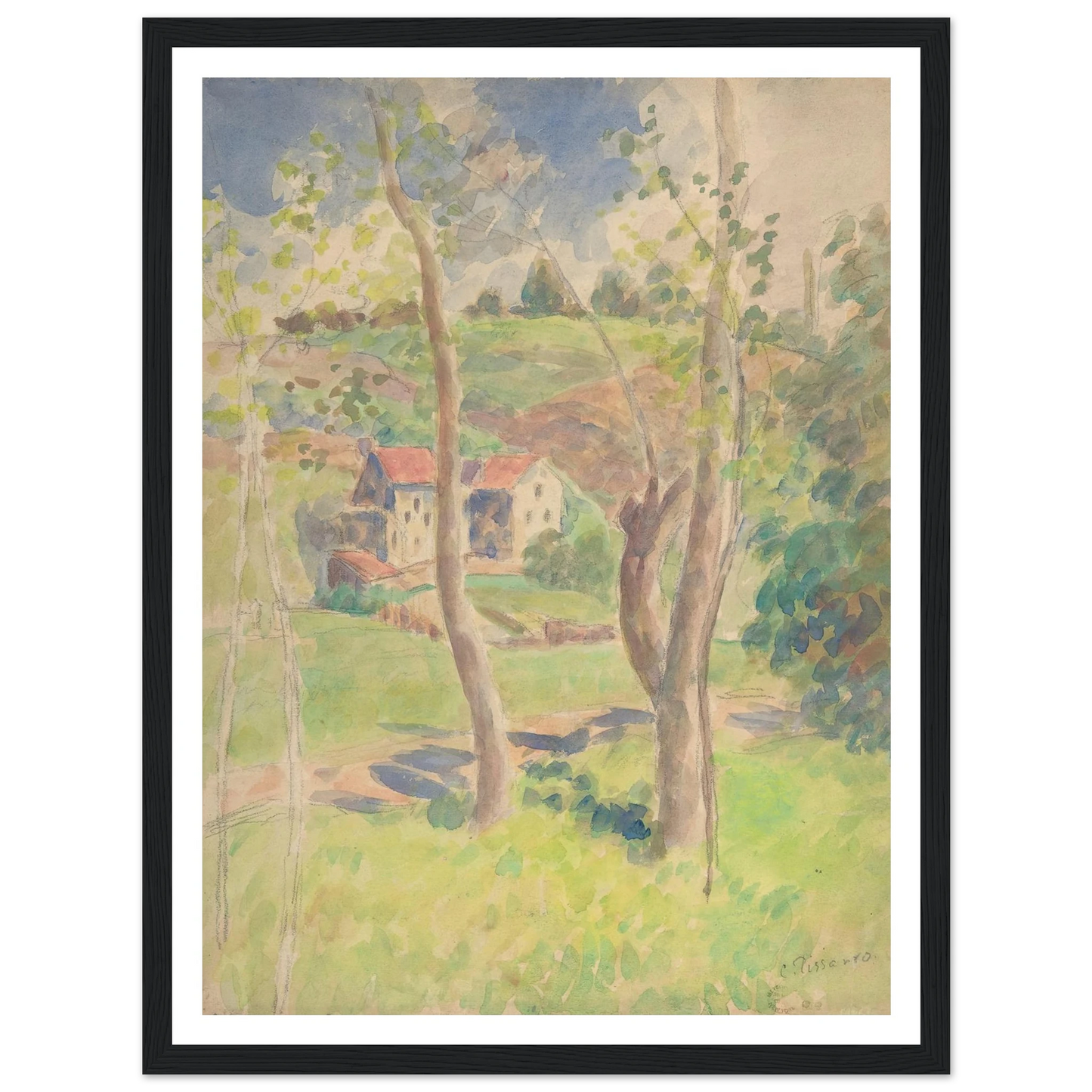 Landscape (second half 19th century) Art Print | Camille Pissarro-Quipham Collections
