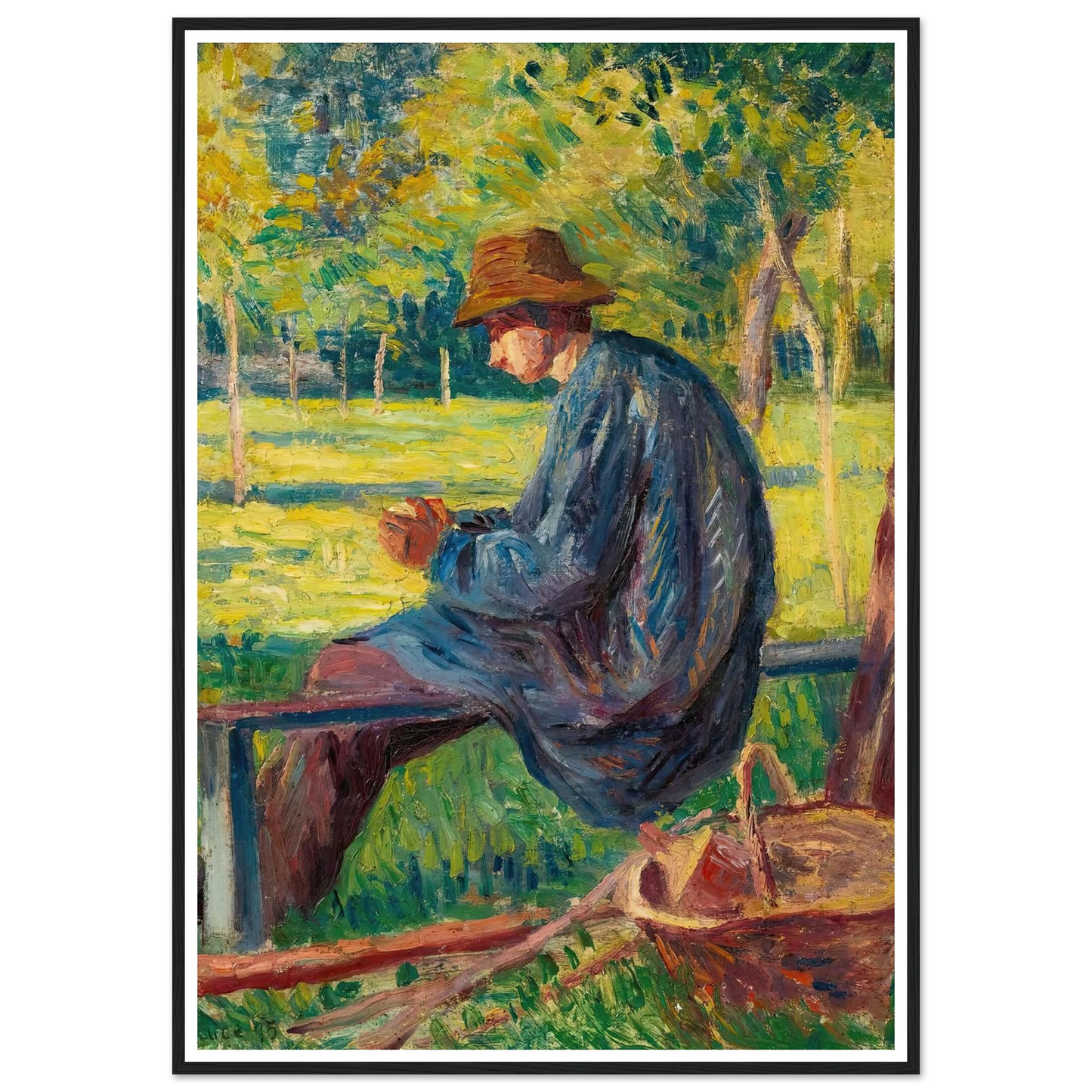 Ludovic Rodo Pissarro Dans Le Jardin De Son Père À Eragny (1895) Art Print | Maximilien Luce-Quipham Collections