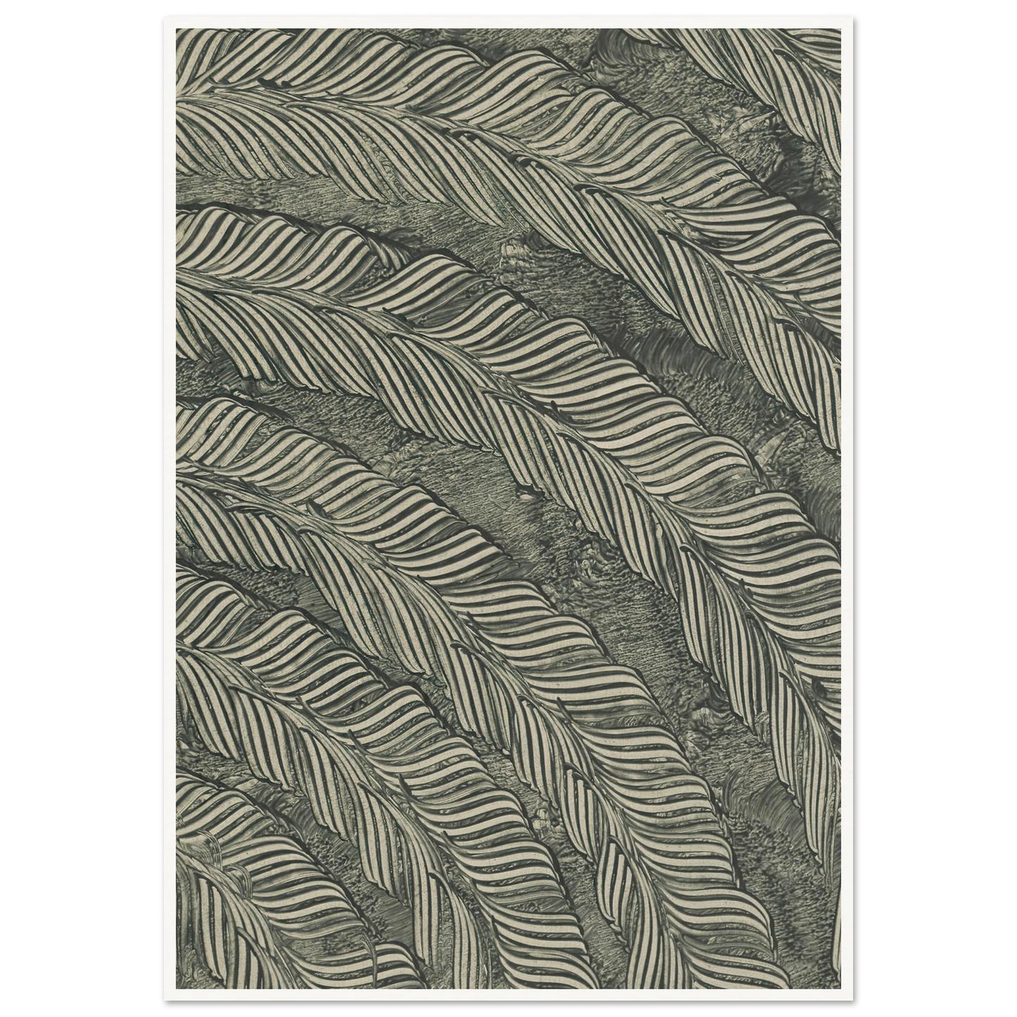 Kleisterpapier mit Verdrängungsdekor (Federn) (1890) Art Print | Anker Kyster-Quipham Collections