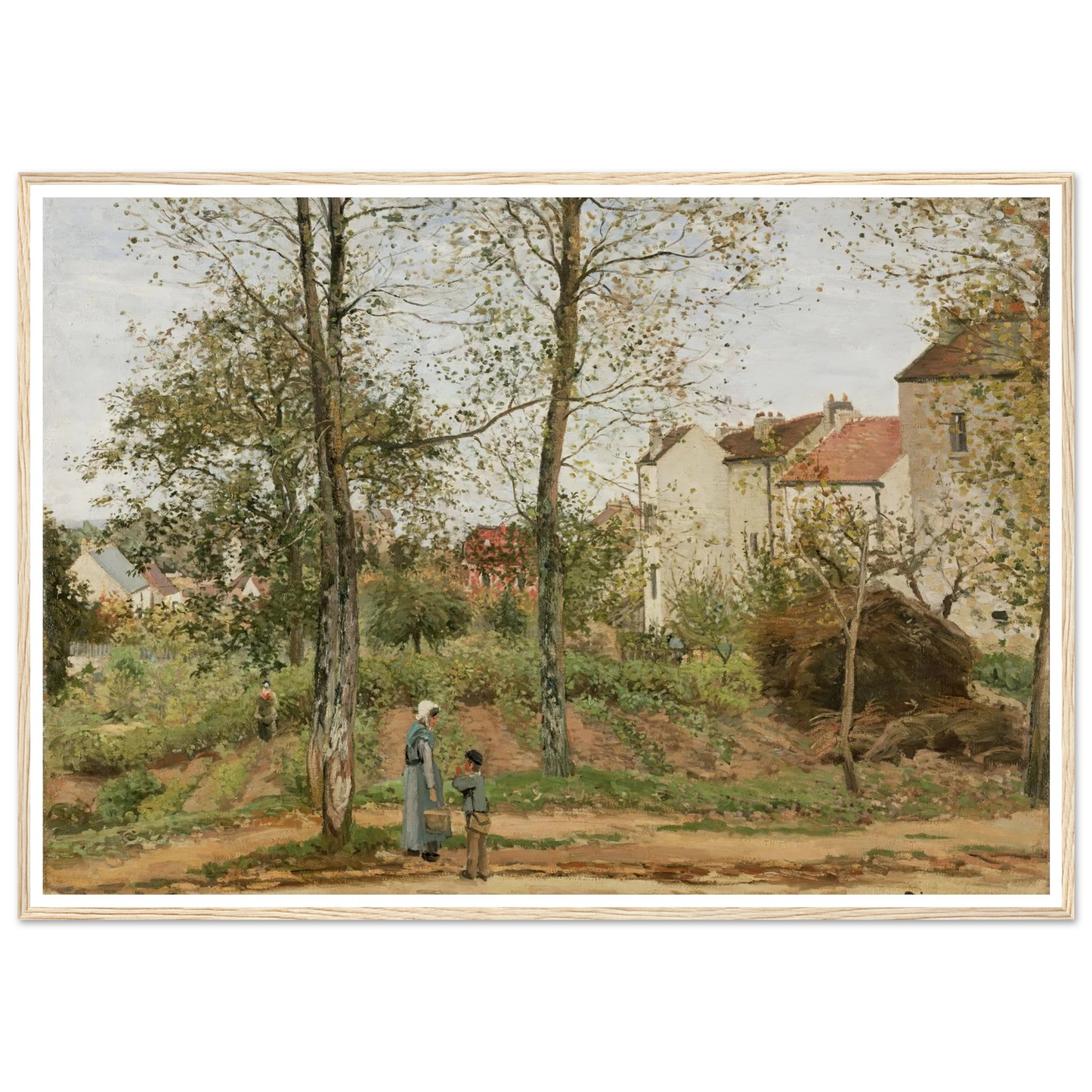 Houses at Bougival (Autumn) Art Print | Camille Pissarro-Quipham Collections