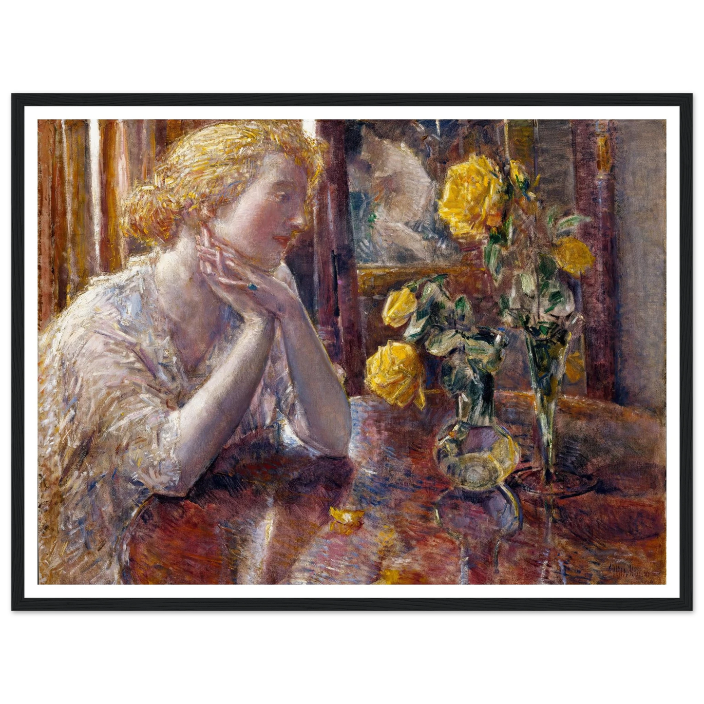 Maréchal Niel Roses (1919) Art Print | Childe Hassam-Quipham Collections