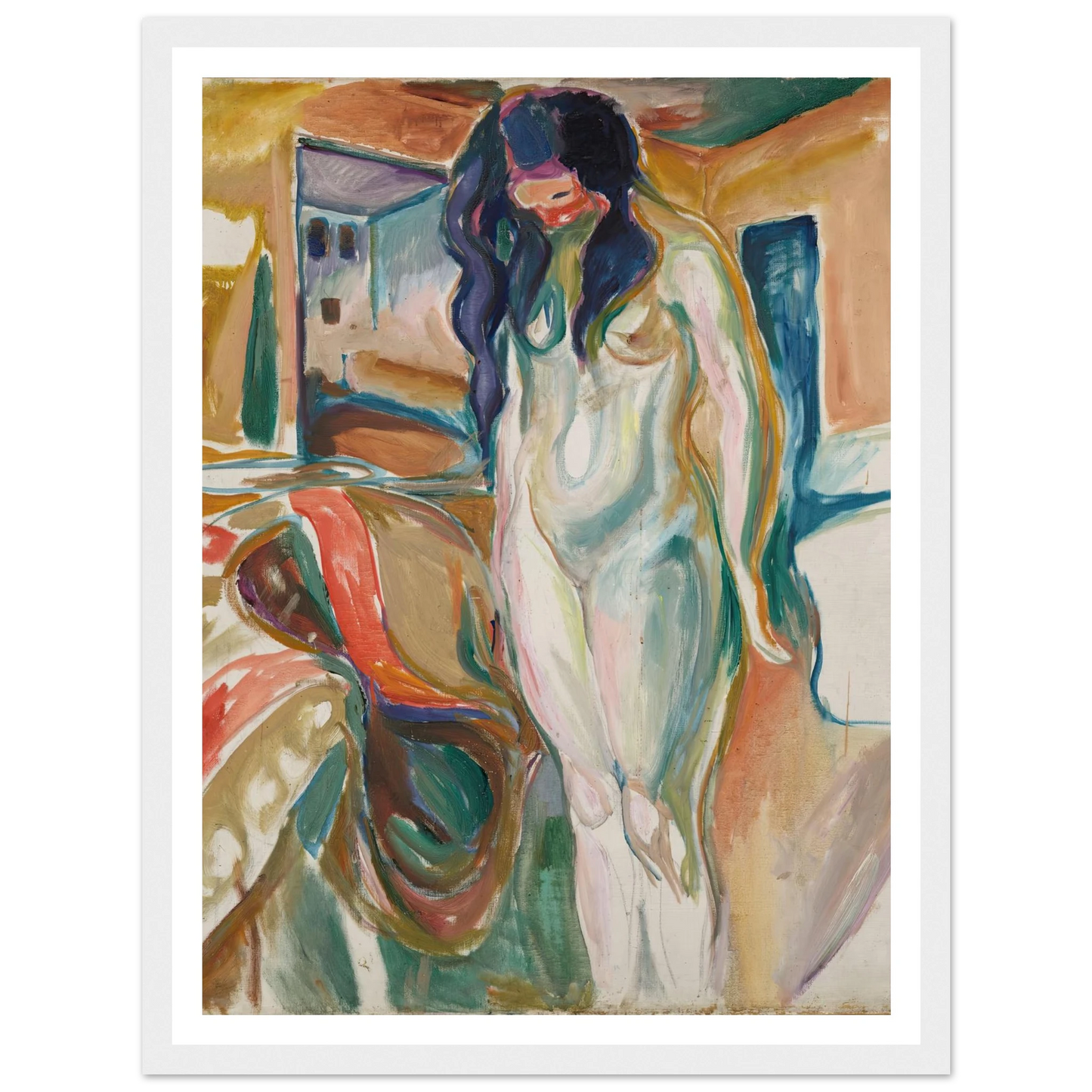 Model by the Wicker Chair (1919–21) Art Print | Edvard Munch-Quipham Collections