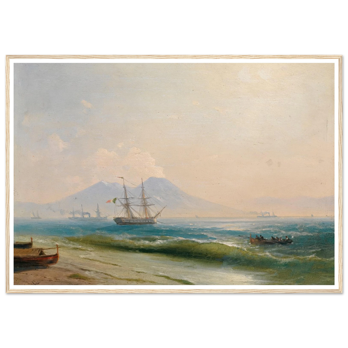 View Of Mount Vesuvius (1878) Art Print | Ivan Konstantinovich Aivazovsky-Quipham Collections
