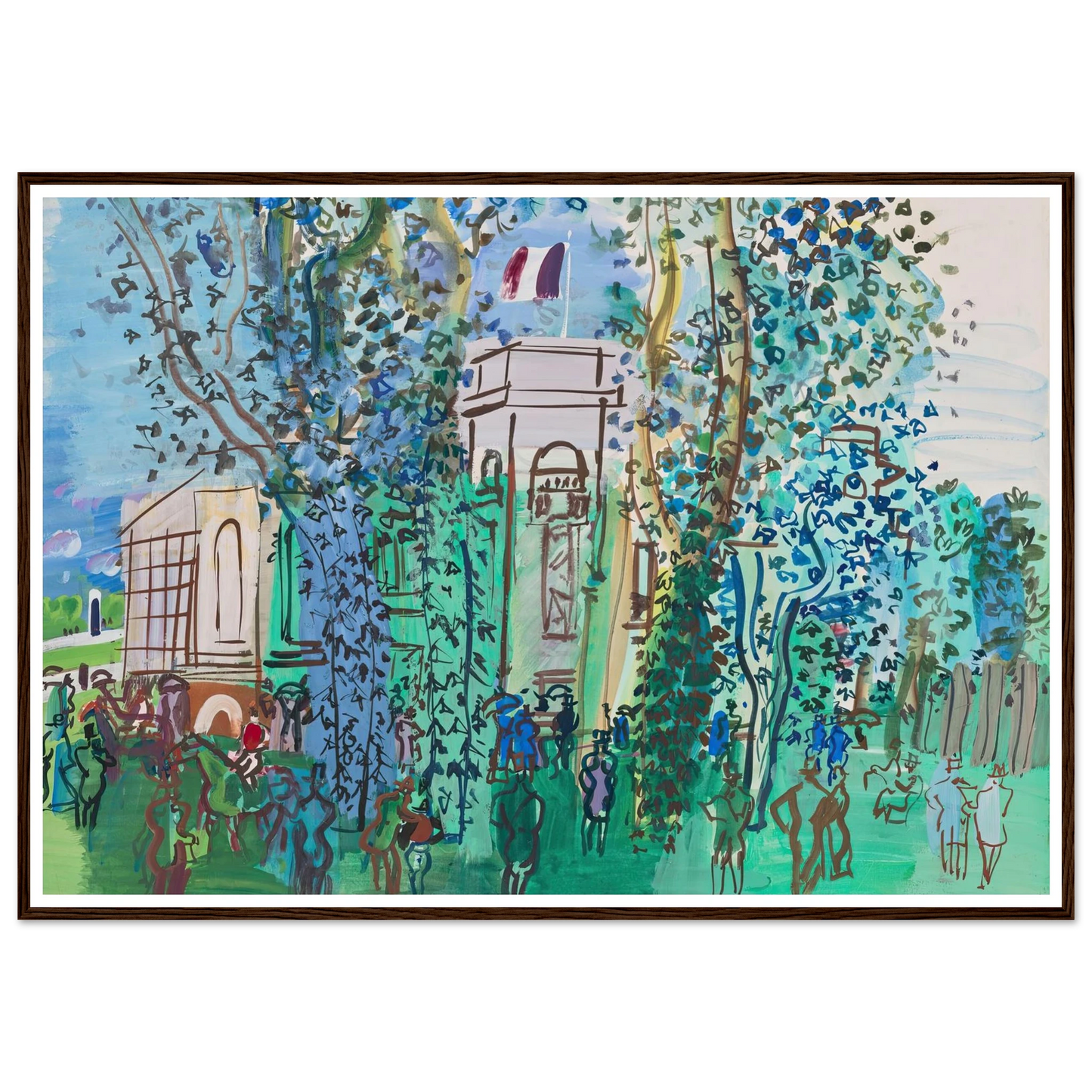 Le Pesage à Deauville (circa 1930) Art Print | Raoul Dufy-Quipham Collections