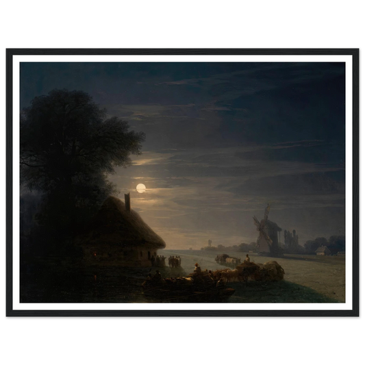 Ukrainian Landscape at Night (1870) Art Print | Ivan Konstantinovich Aivazovsky-Quipham Collections