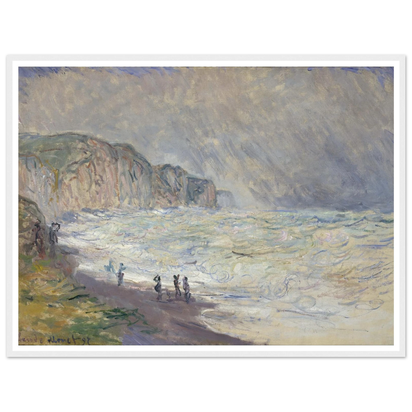Heavy Sea at Pourville (1897) Art Print | Claude Monet-Quipham Collections
