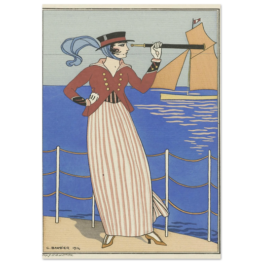 Costume de Yacht (1914) Art Print | George Barbier-Quipham Collections