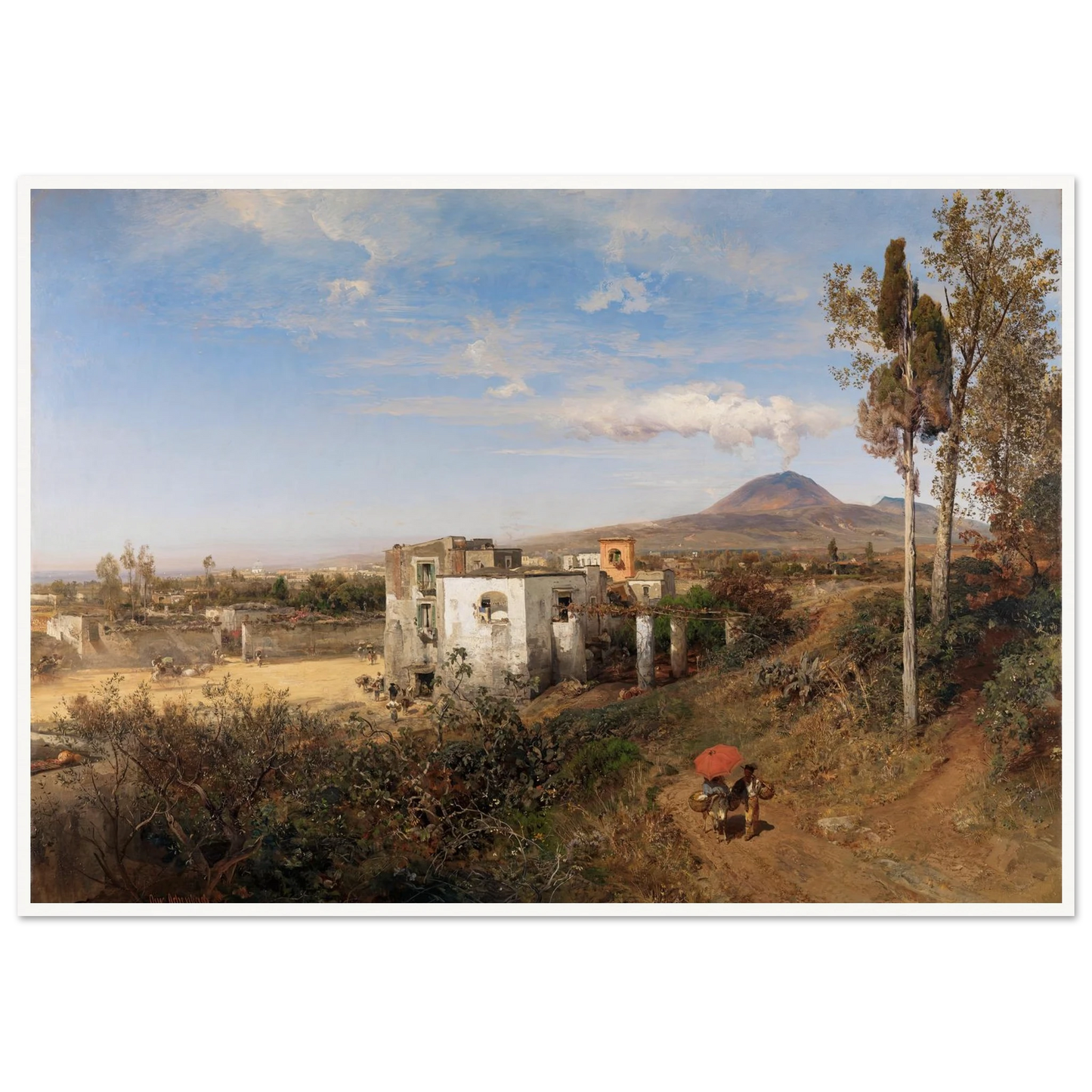 Landschaft bei Pompeji (1863) Art Print | Oswald Achenbach-Quipham Collections