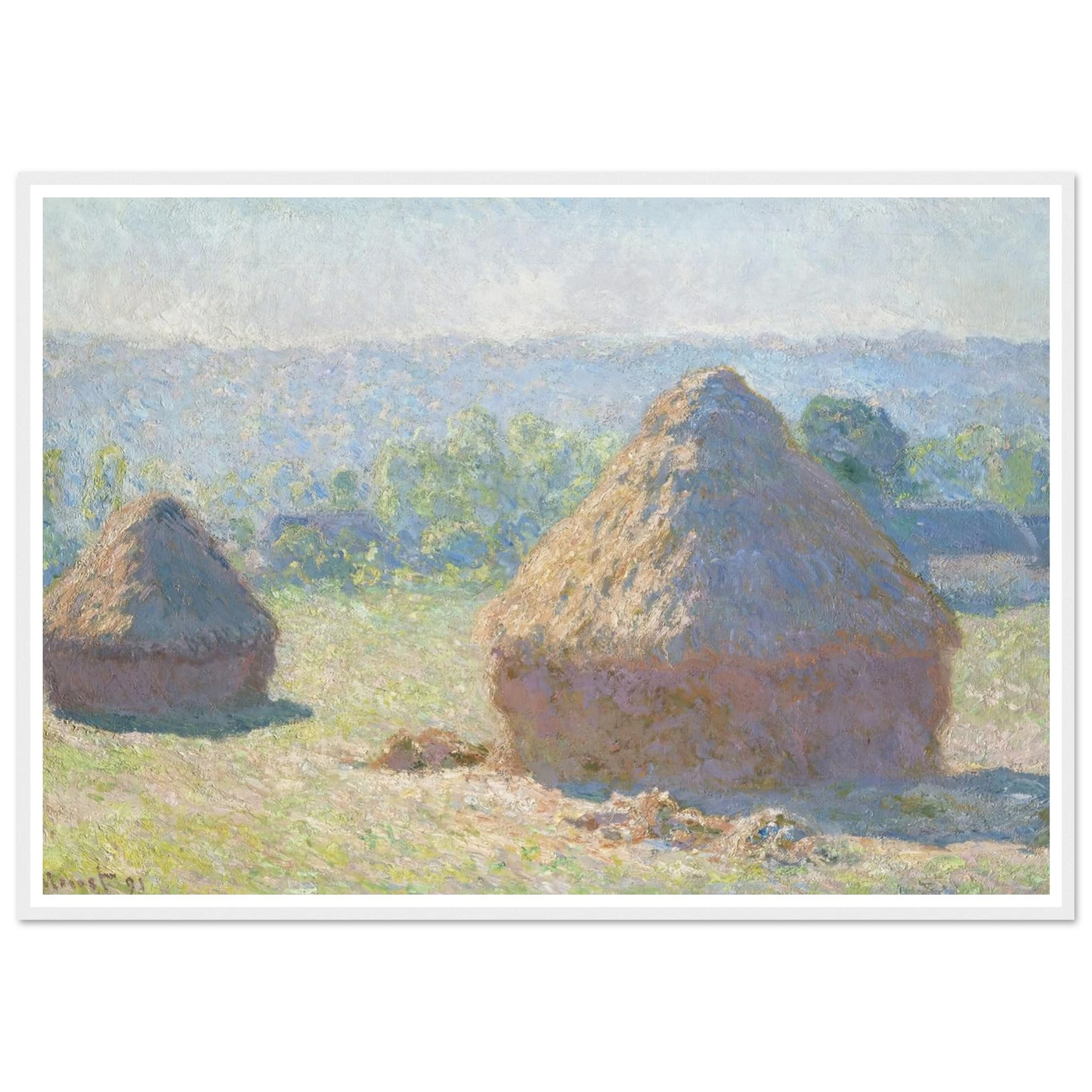 Haystacks, end of Summer (1891) Art Print | Claude Monet-Quipham Collections