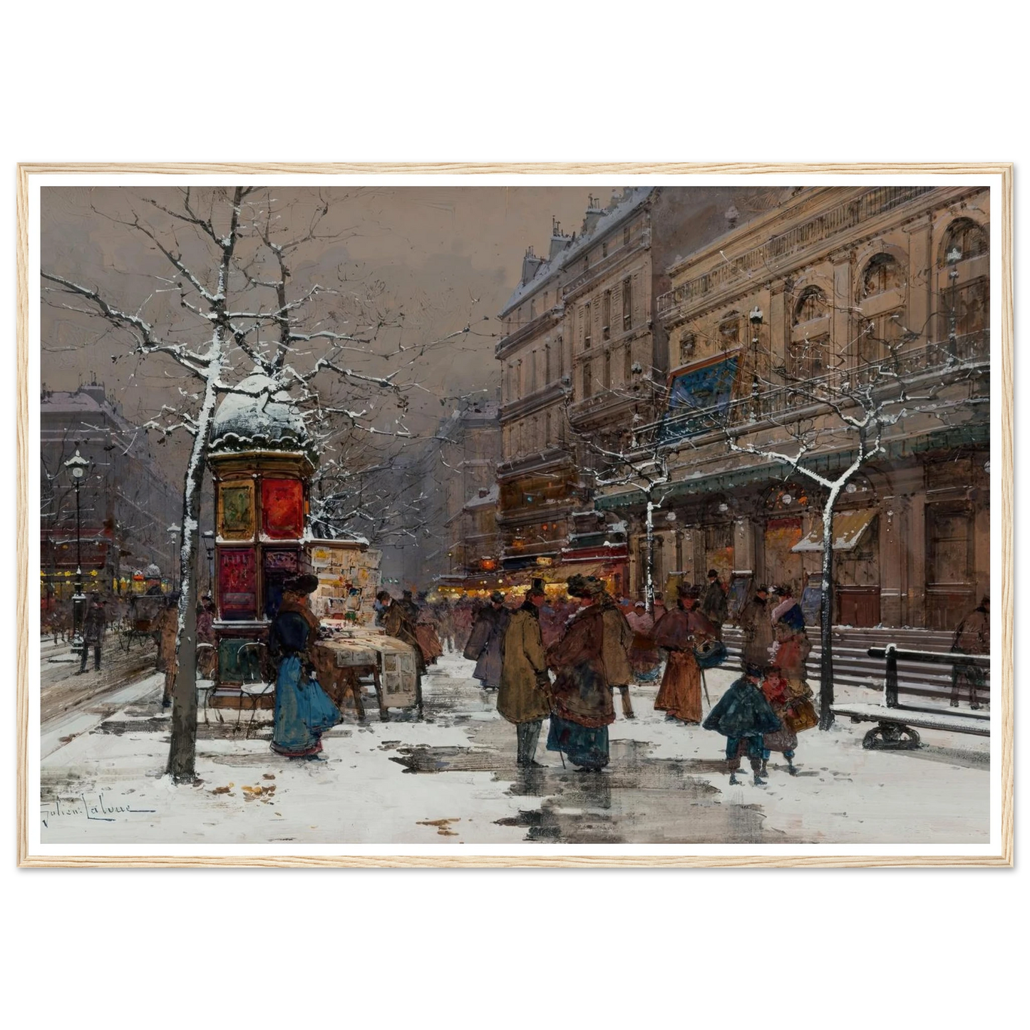 Paris, boulevard en hiver Art Print | Eugene Galien Laloue-Quipham Collections
