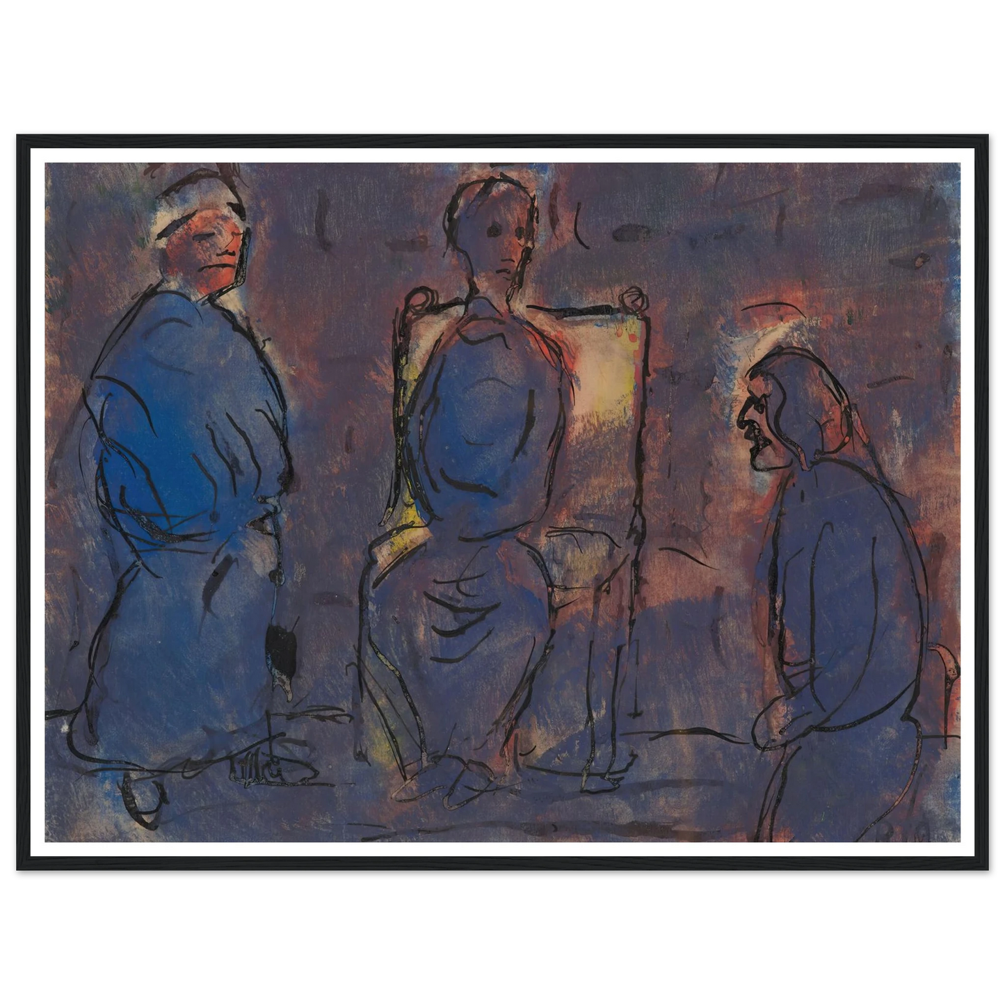 Conversation (1919) Art Print | Christian Rohlfs-Quipham Collections
