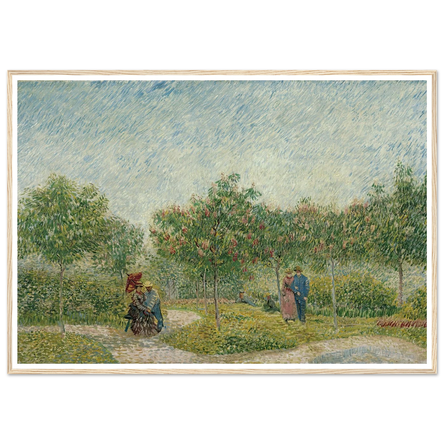 Garden in Montmarte with lovers (1887) Art Print | Vincent van Gogh-Quipham Collections